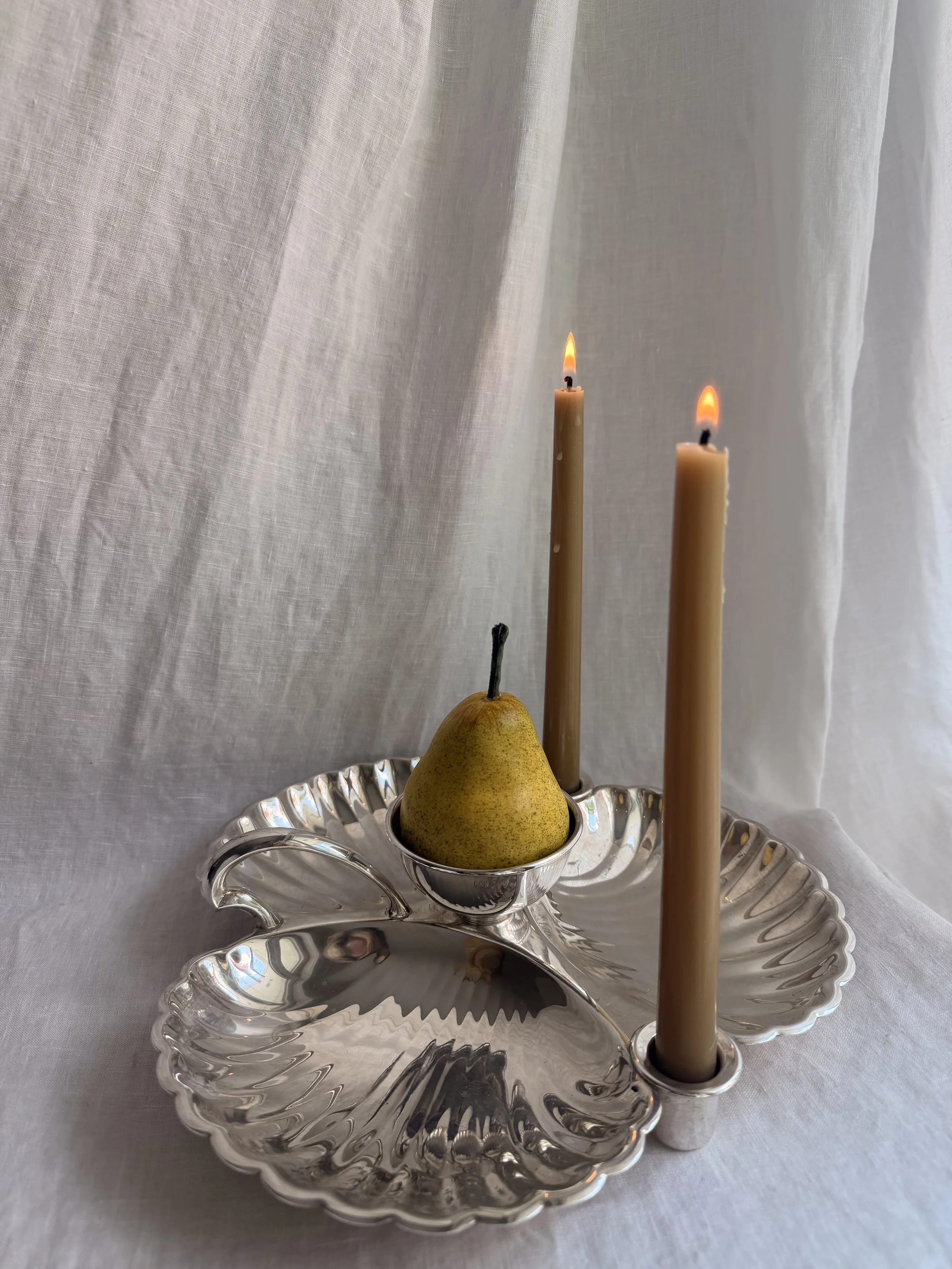 Sectioned Serving Dish w/ Candleholders