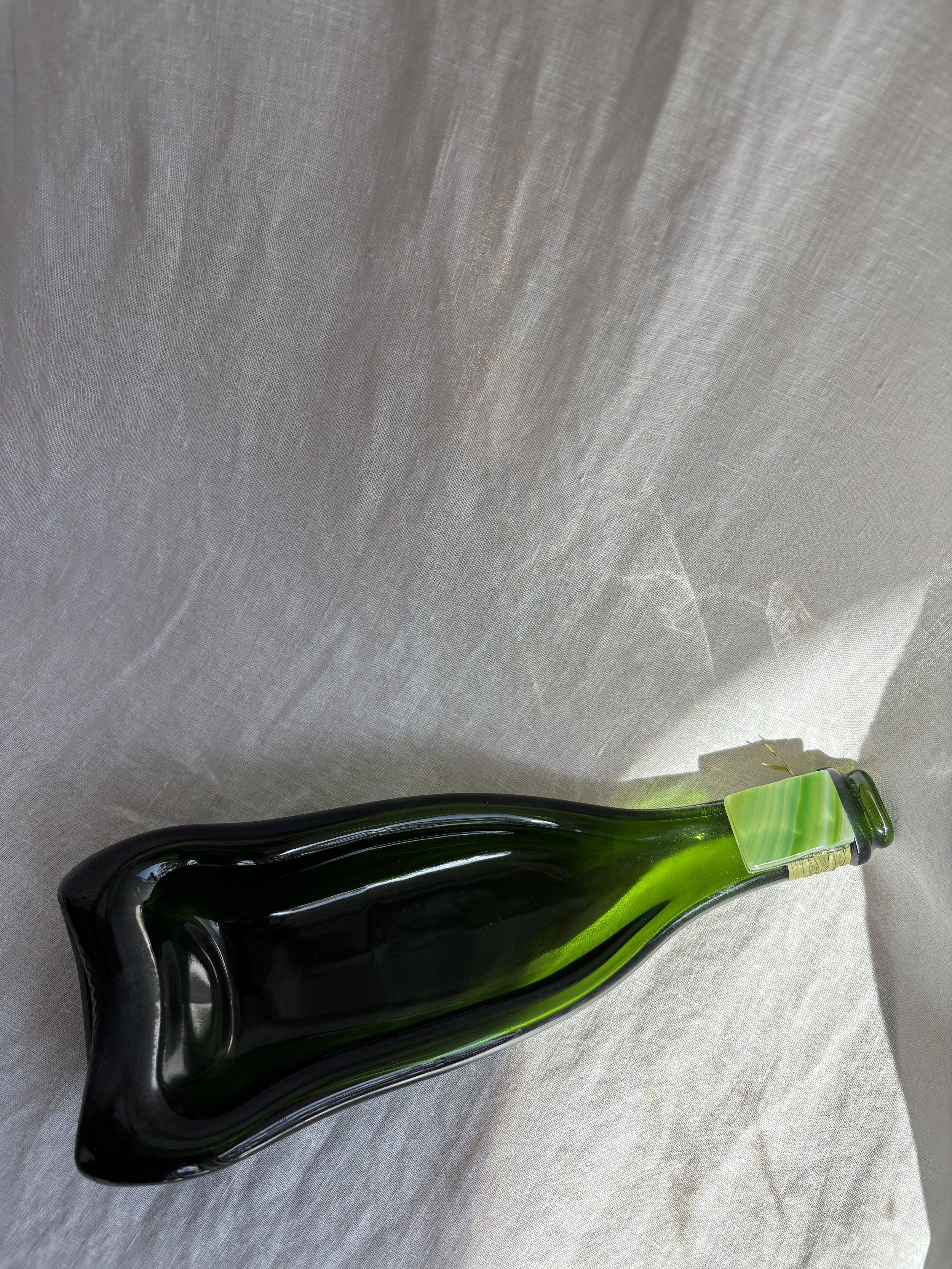Melted Wine Bottle Dish