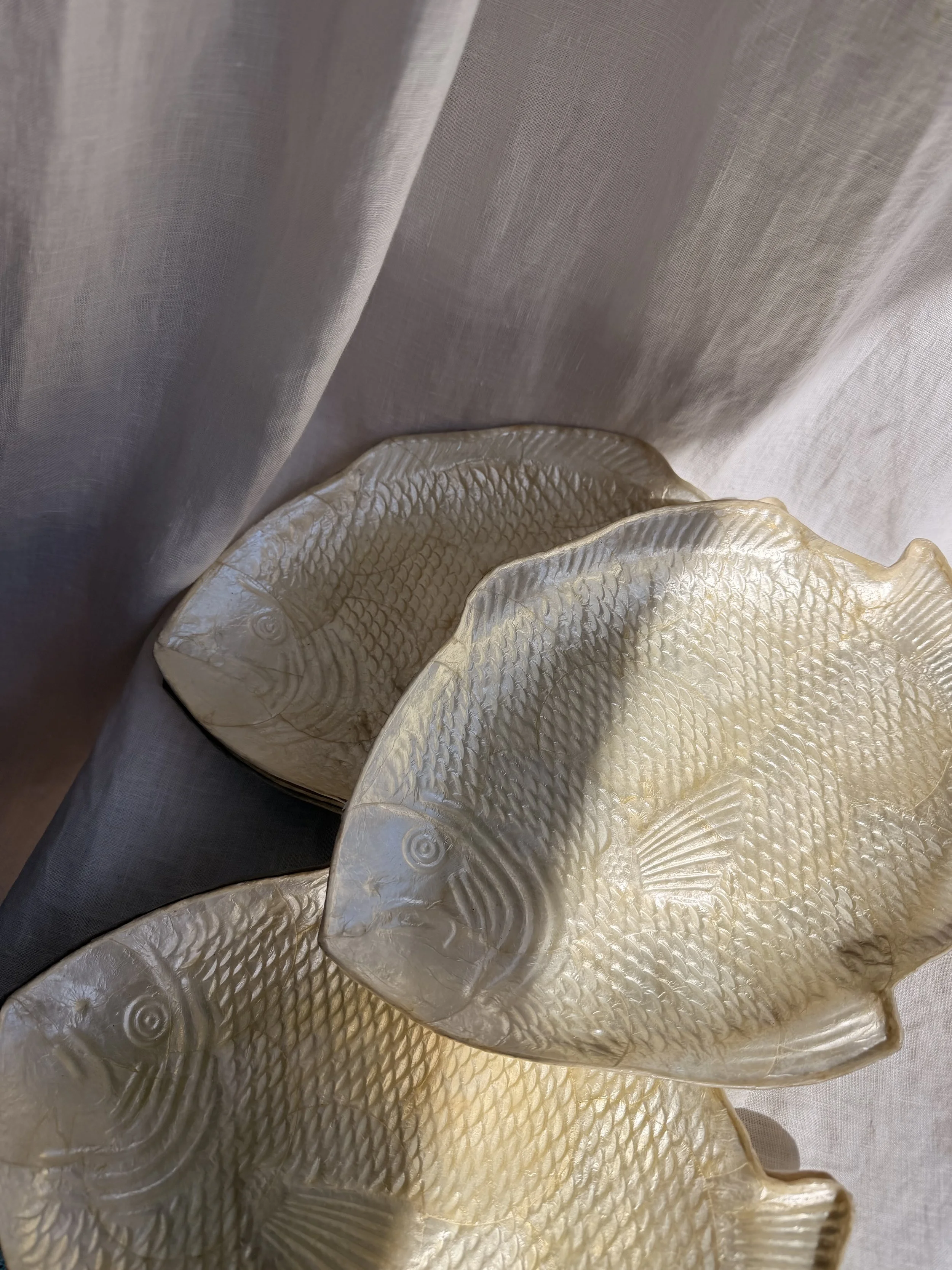 Capiz Shell Fish Plates