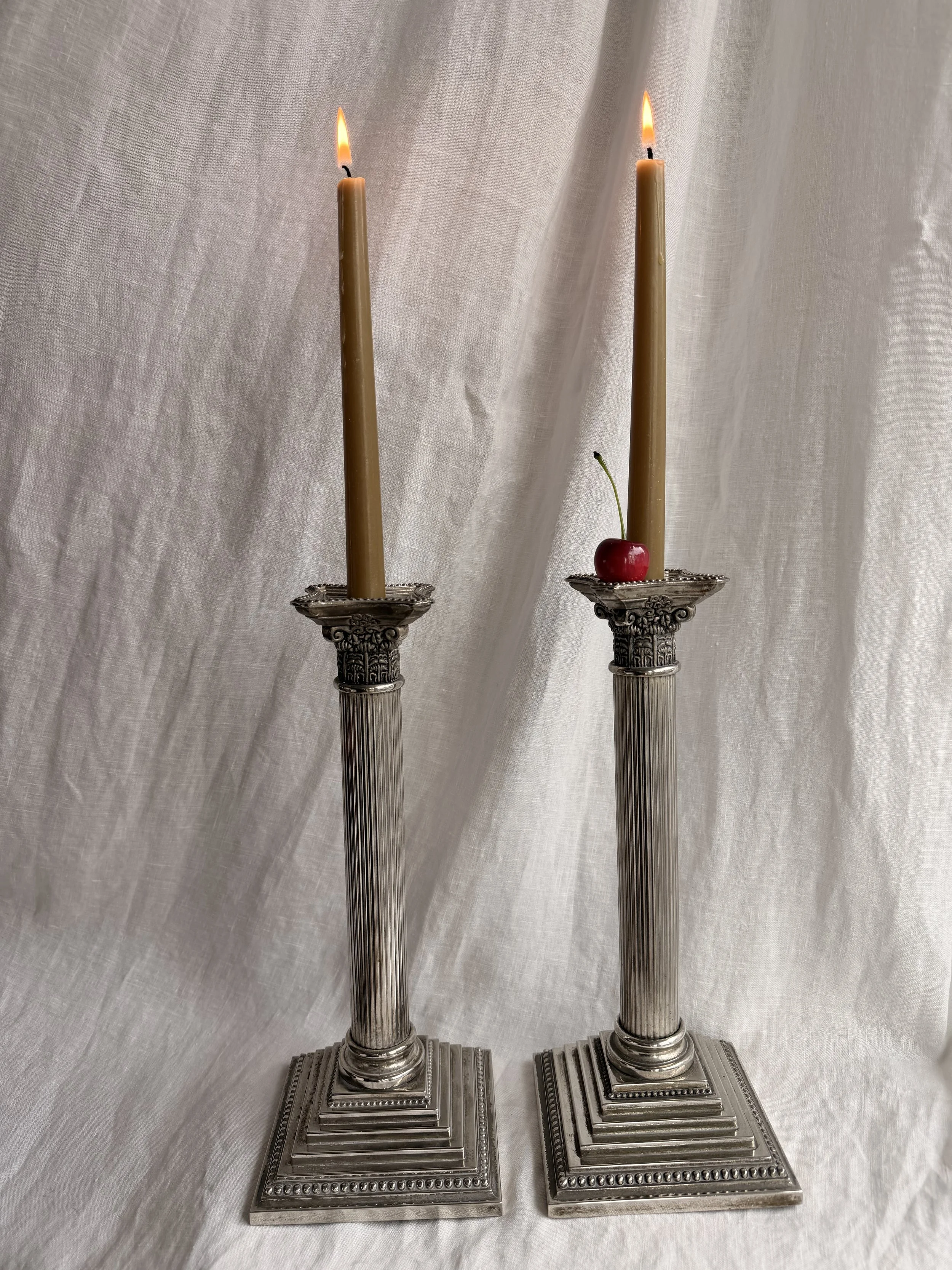 Corinthian Column Candlestick Pair