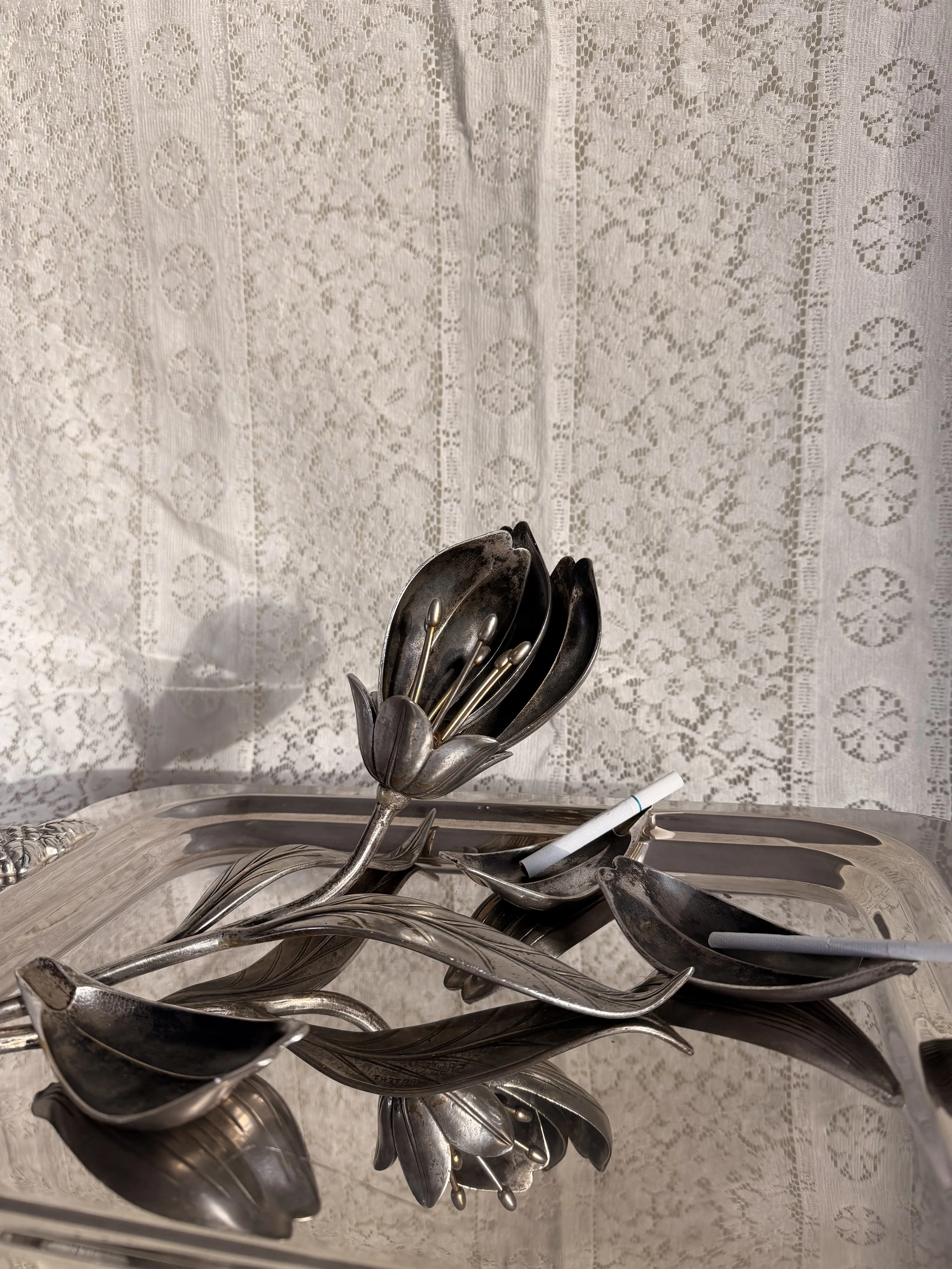 *RESERVED* Italian Sculptural Flower Petal Ashtray - I