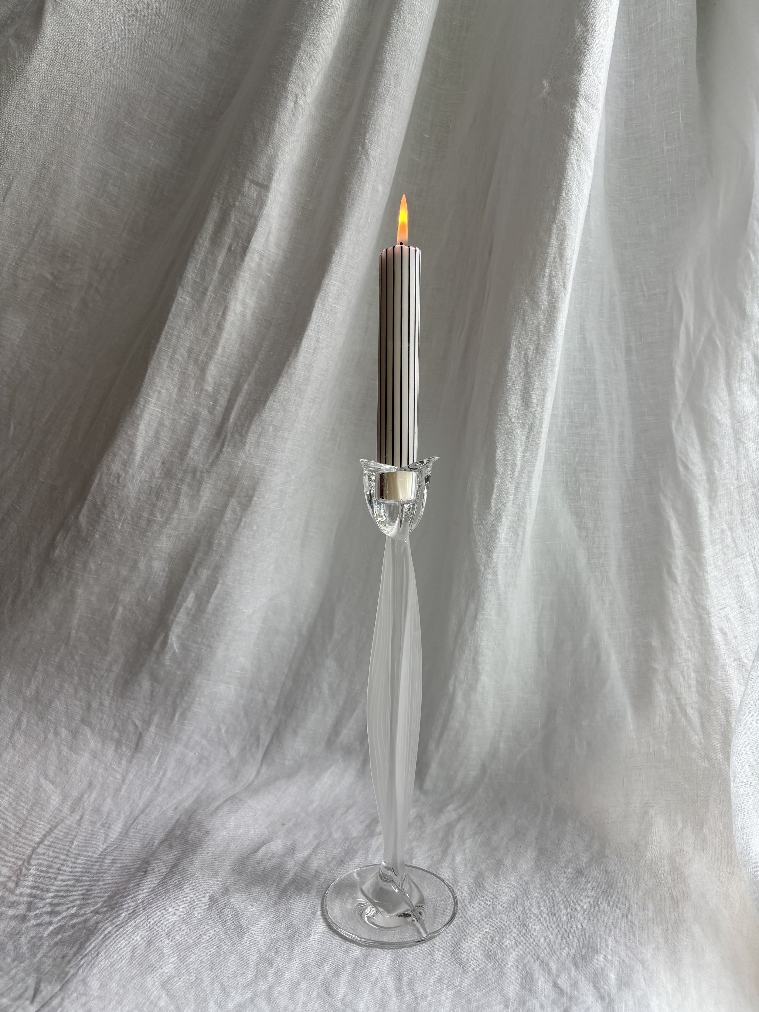 Glass Tulip Candle Holder