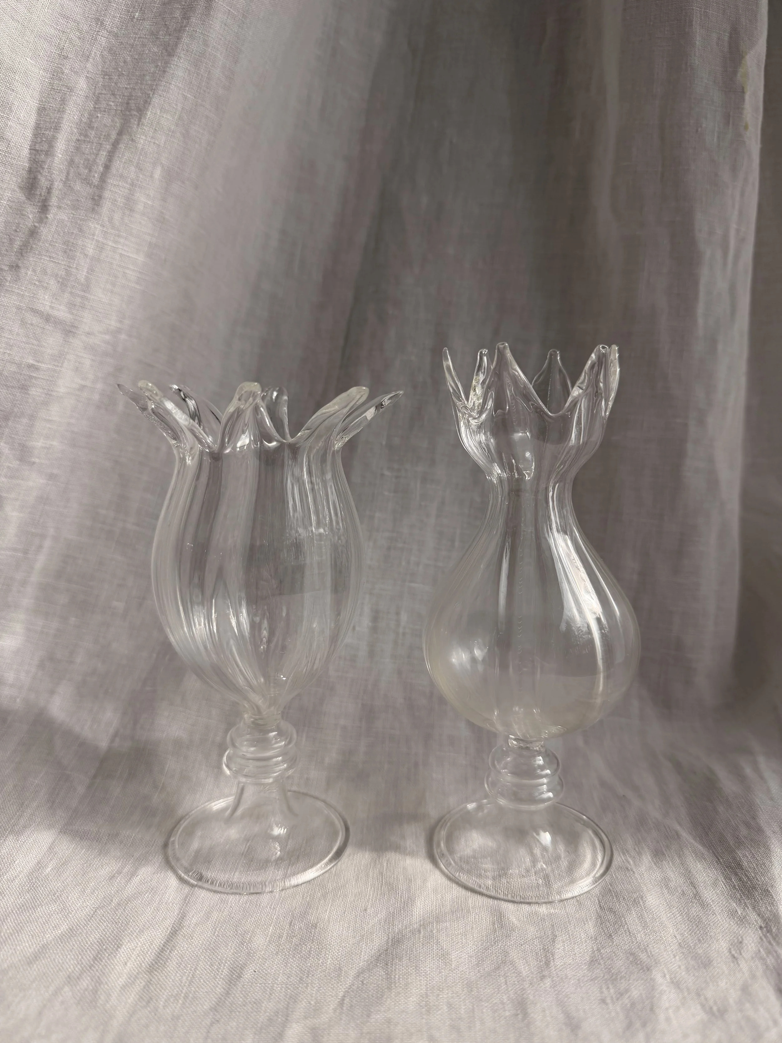 Handblown Bud Vase Pair