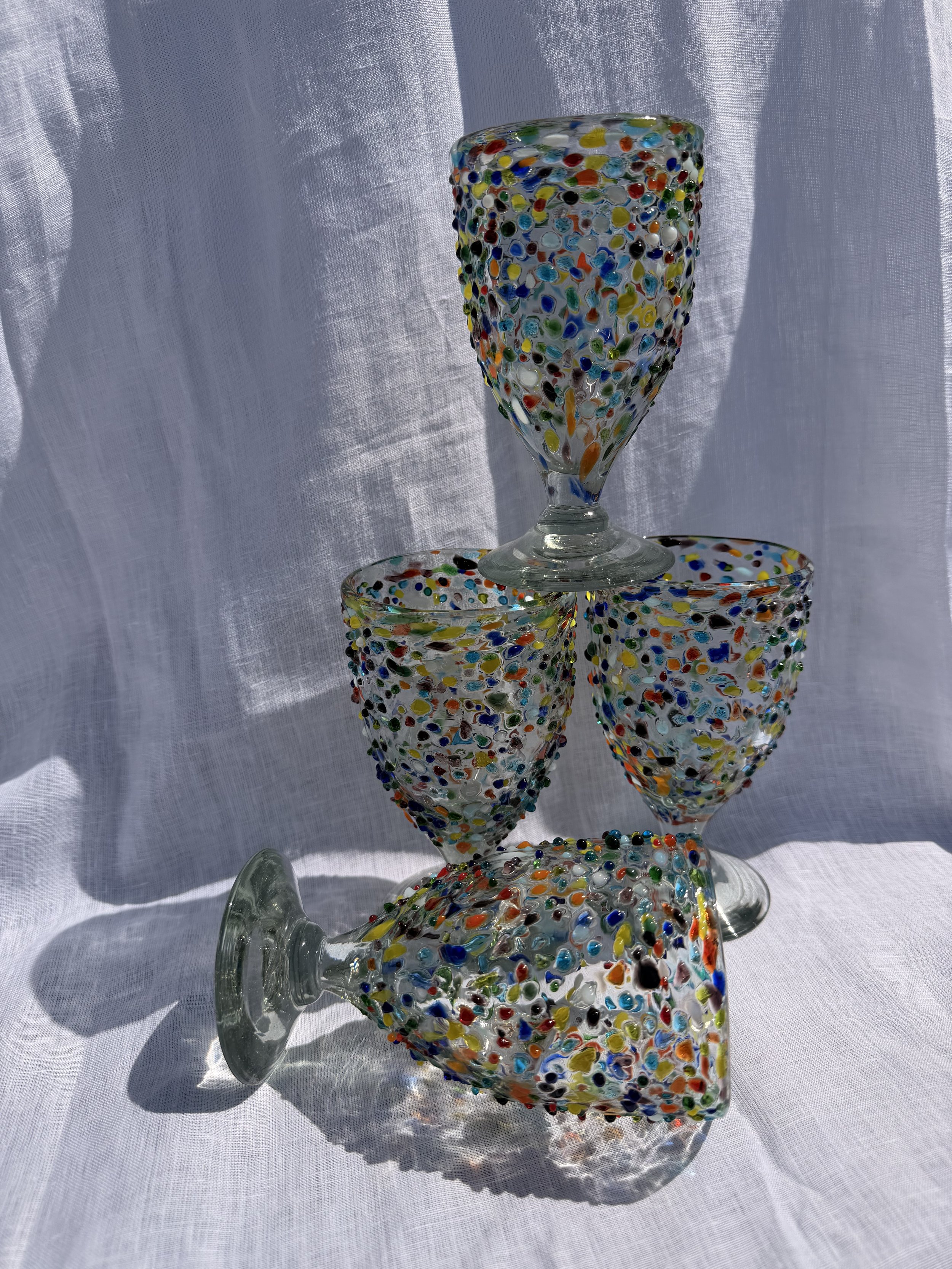 Mexican Pebble Confetti Glasses