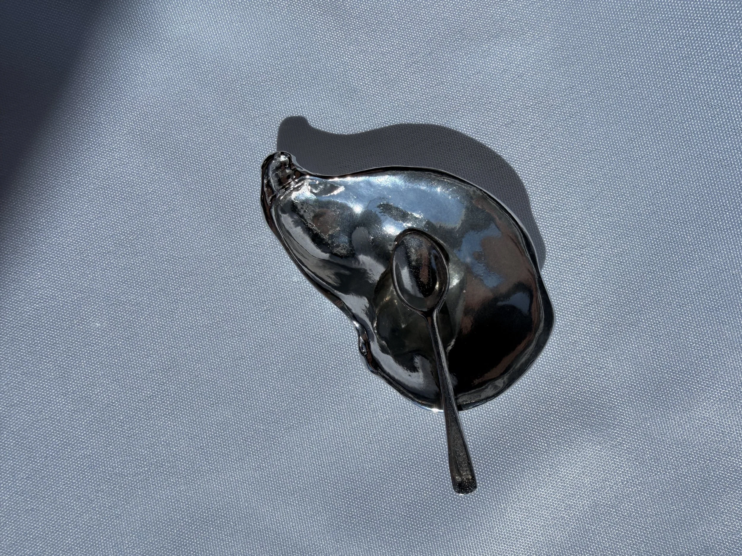 Pewter Oyster Shell Salter