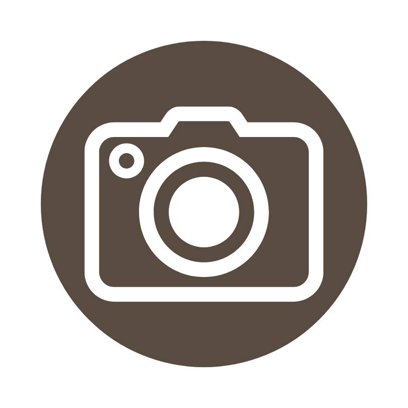 Camera icon representing natural, timeless photography