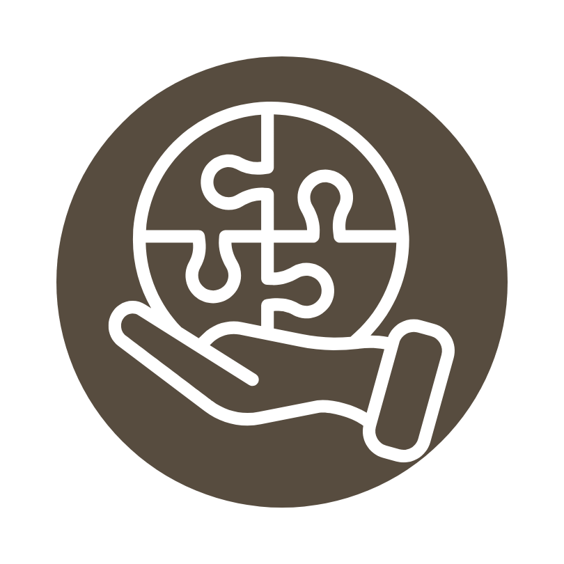 Puzzle icon representing integrated solutions
