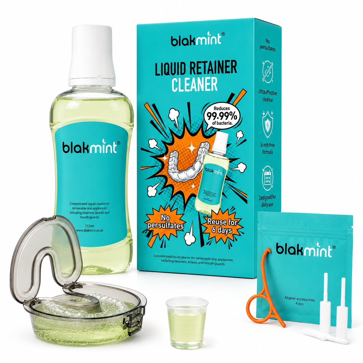 Retainer kit, aligner kit, retainer cleaner, aligner cleaner, invisalign, RETAINER TABLETS, RETAINER REMOVAL TOOL, INVISLIGN CASE, INVISALIGN CHEWIES,