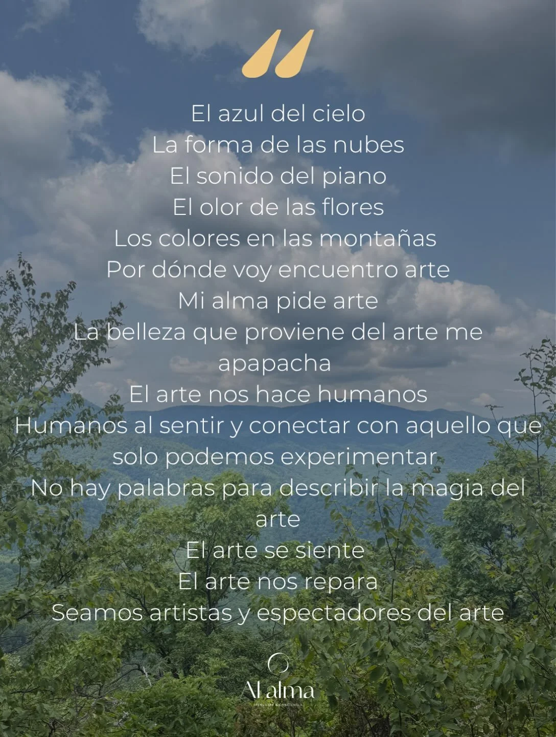 A caricia el alma
R epara lo invisible
T ransforma lo cotidiano 
E leva lo humano

💕