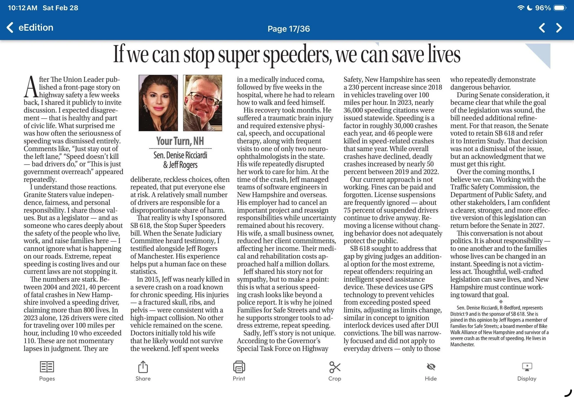 OP-ED: Stopping Super Speeders Can Save Lives In New Hampshire