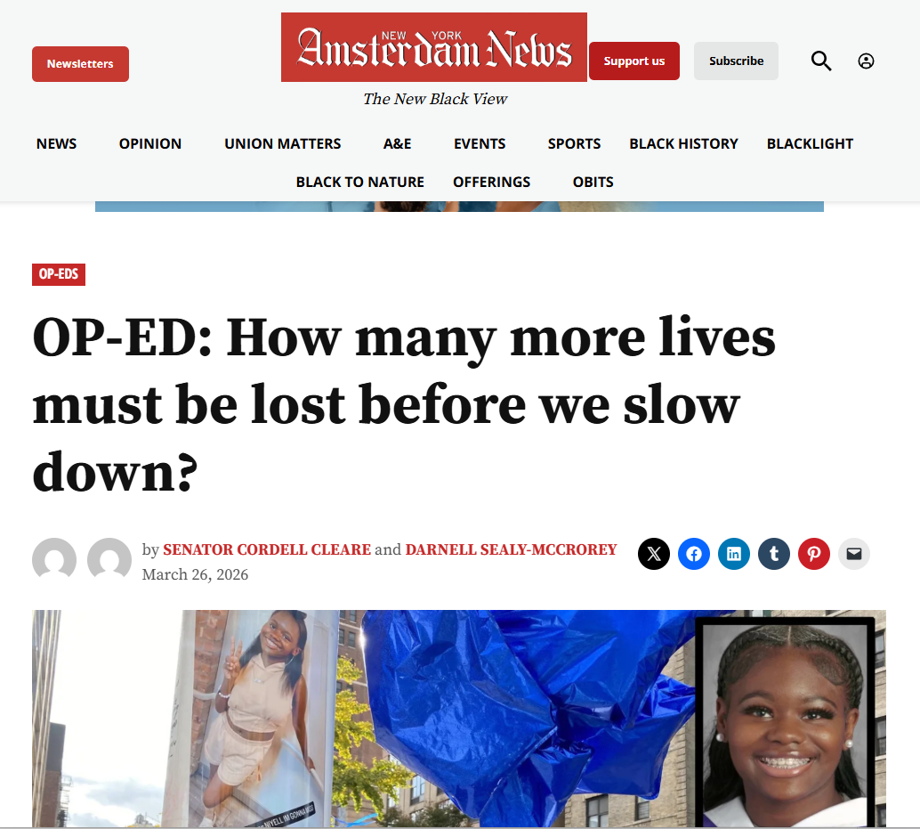 OP-ED: How many more lives must be lost before we slow down?
