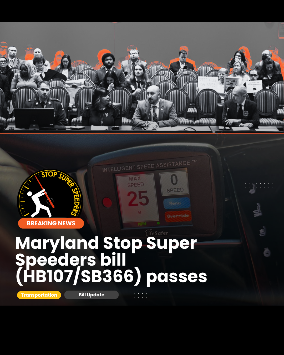 Maryland Legislature Passes Landmark “Stop Super Speeders” Bill; Waiting Gov. Wes Moore’s Signature