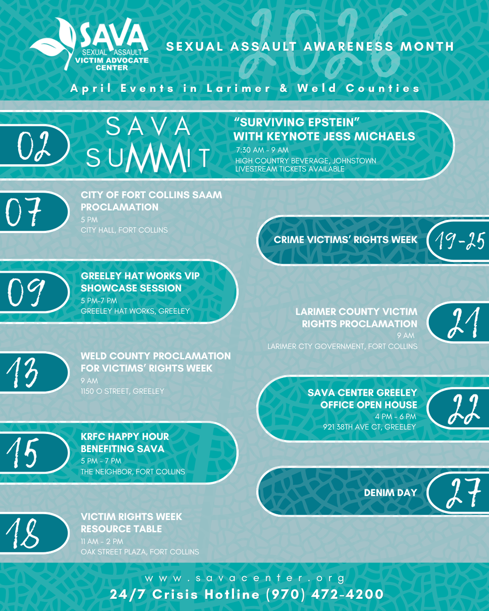 Sexual Assault Awareness Month | April is SAAM — The SAVA Center