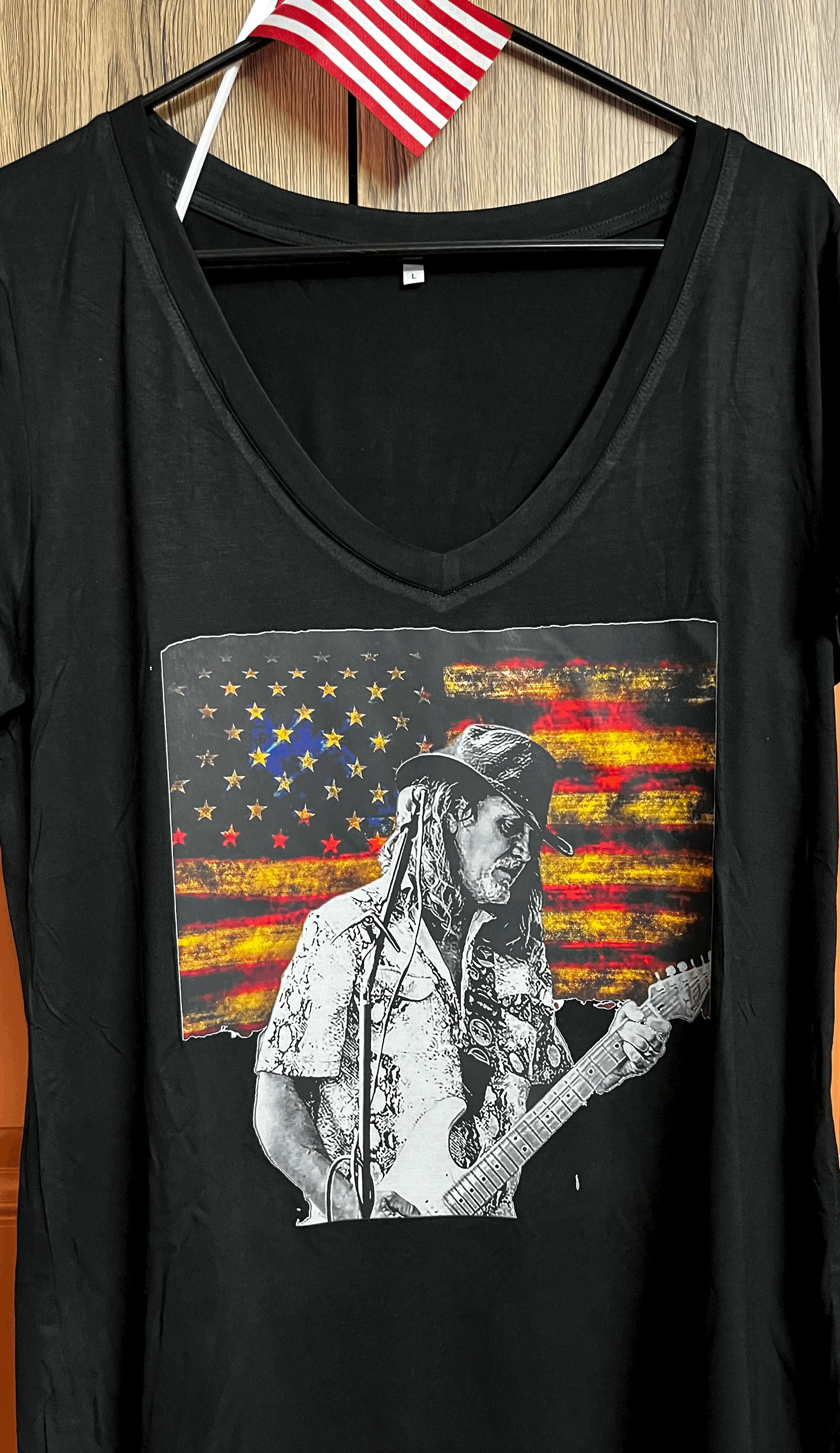 Ladies V neck Tee Shirt