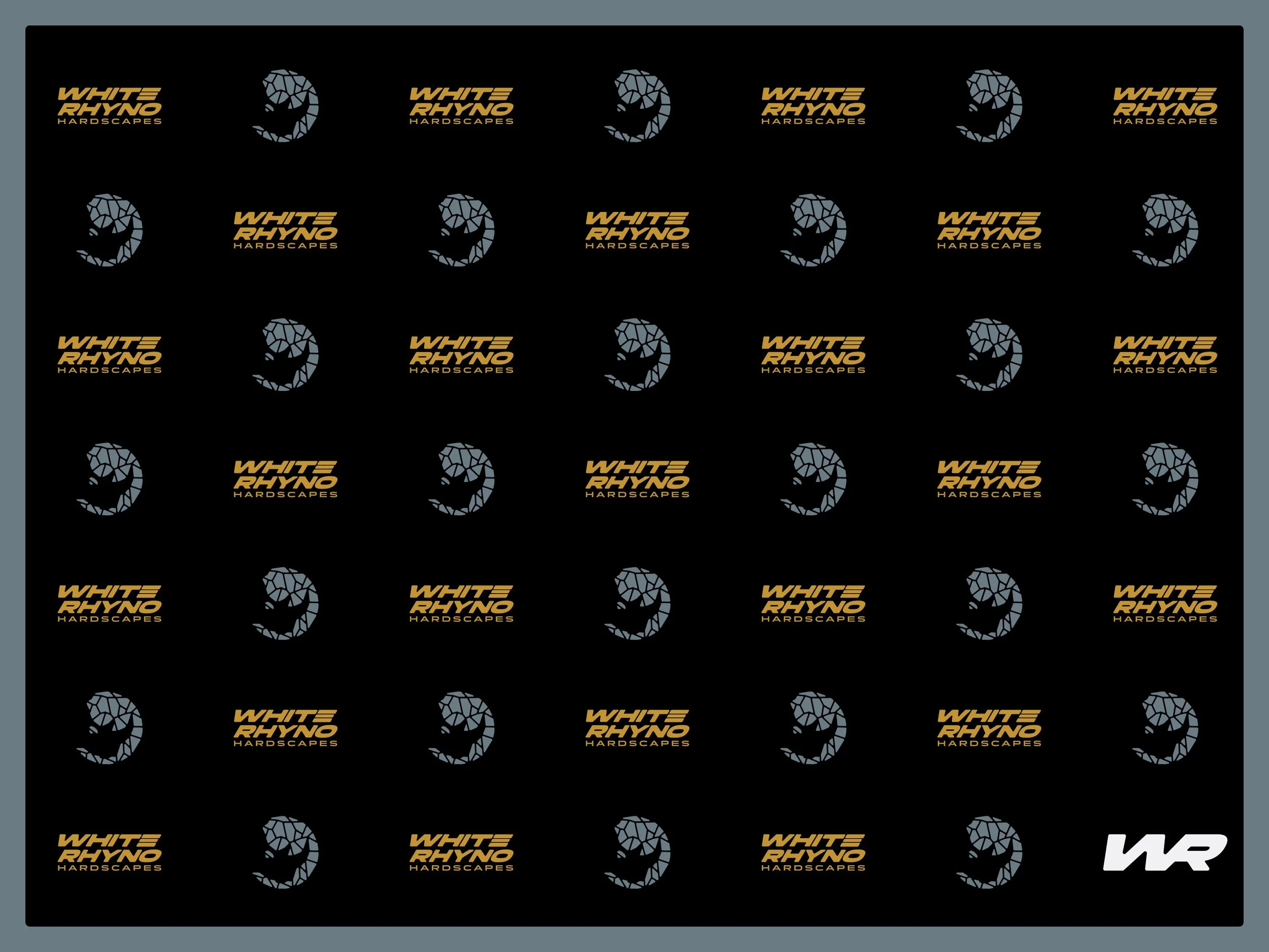 White Rhyno Hardscapes logo package