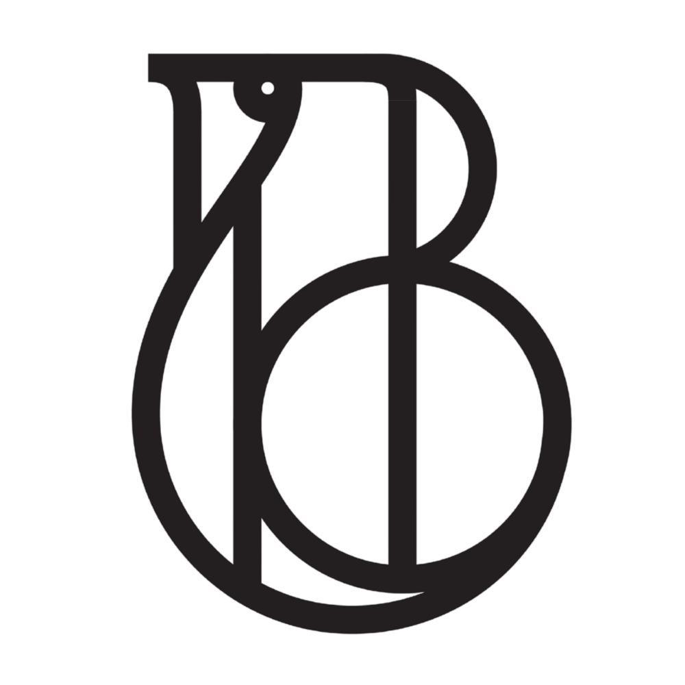 Black monogram featuring intertwined letters 'Y', 'D', and 'B' in an elegant, modern design.