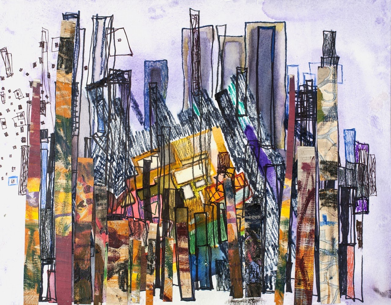 Tracking, 15 1/2″ x 11 1/2″, Mixed Media, 2014 (Sold).
