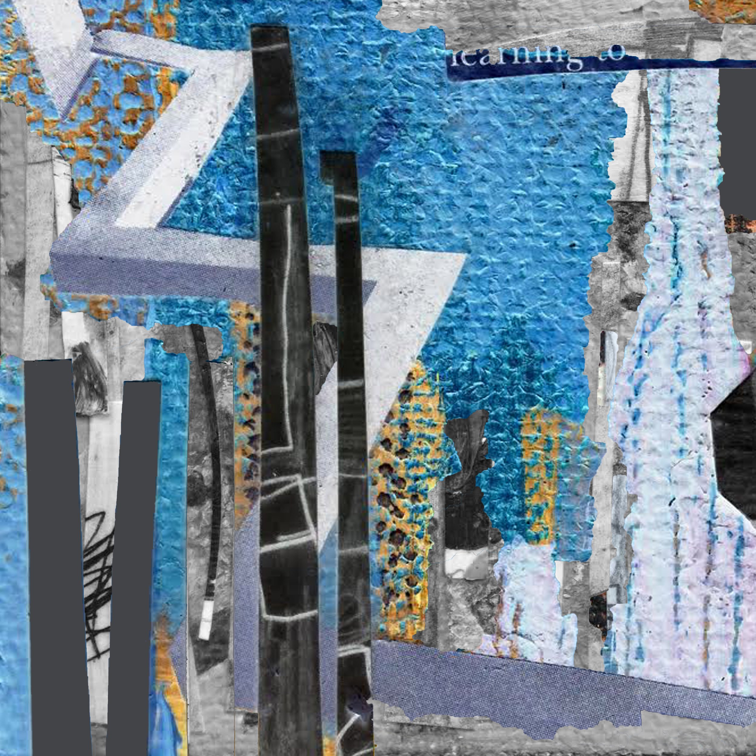 Action,Reaction, 12″ x 12″, Mixed Media, 2015 (Sold).