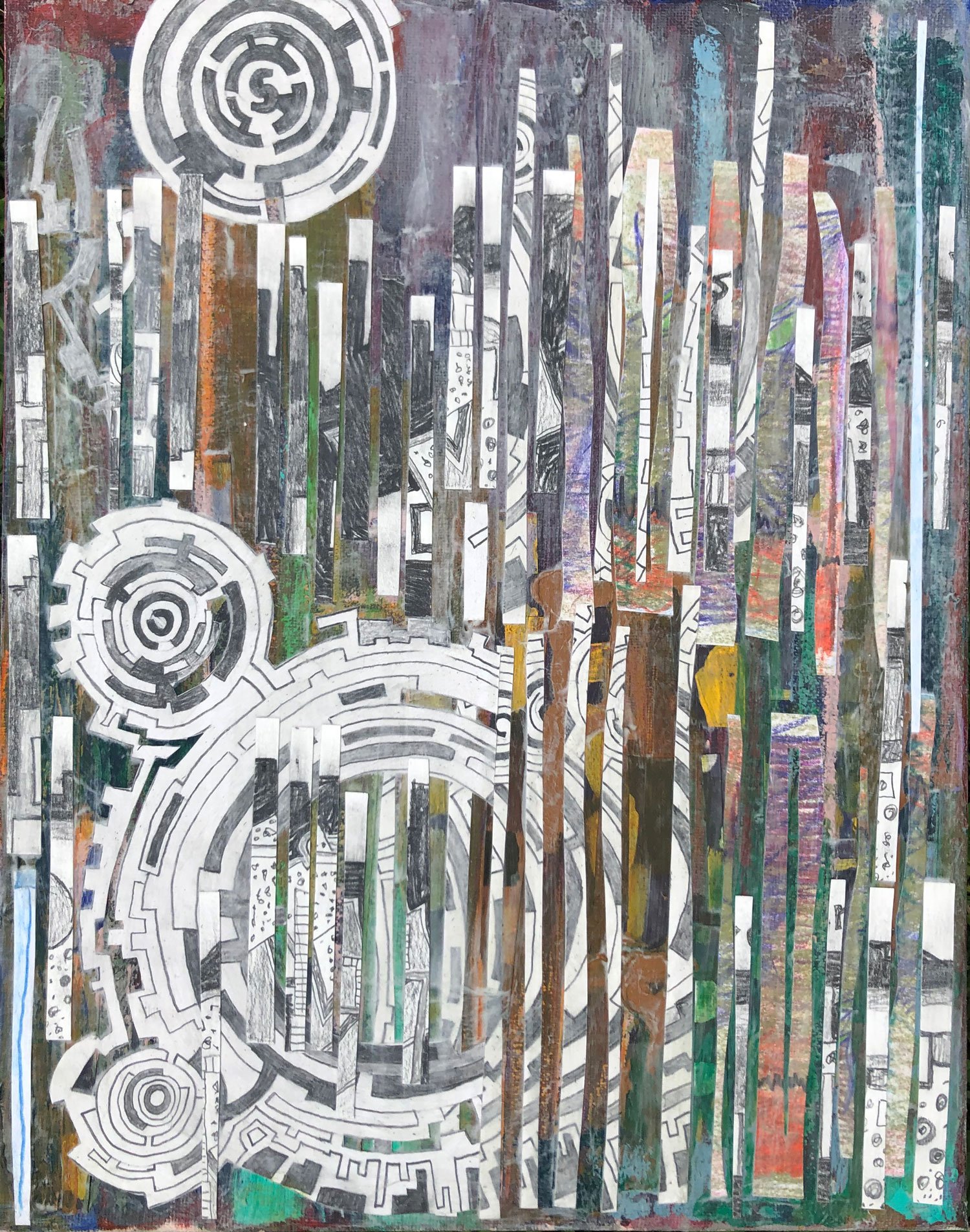 Mild to Severe Symptoms, 20″ x 20″, Mixed Media, 2020