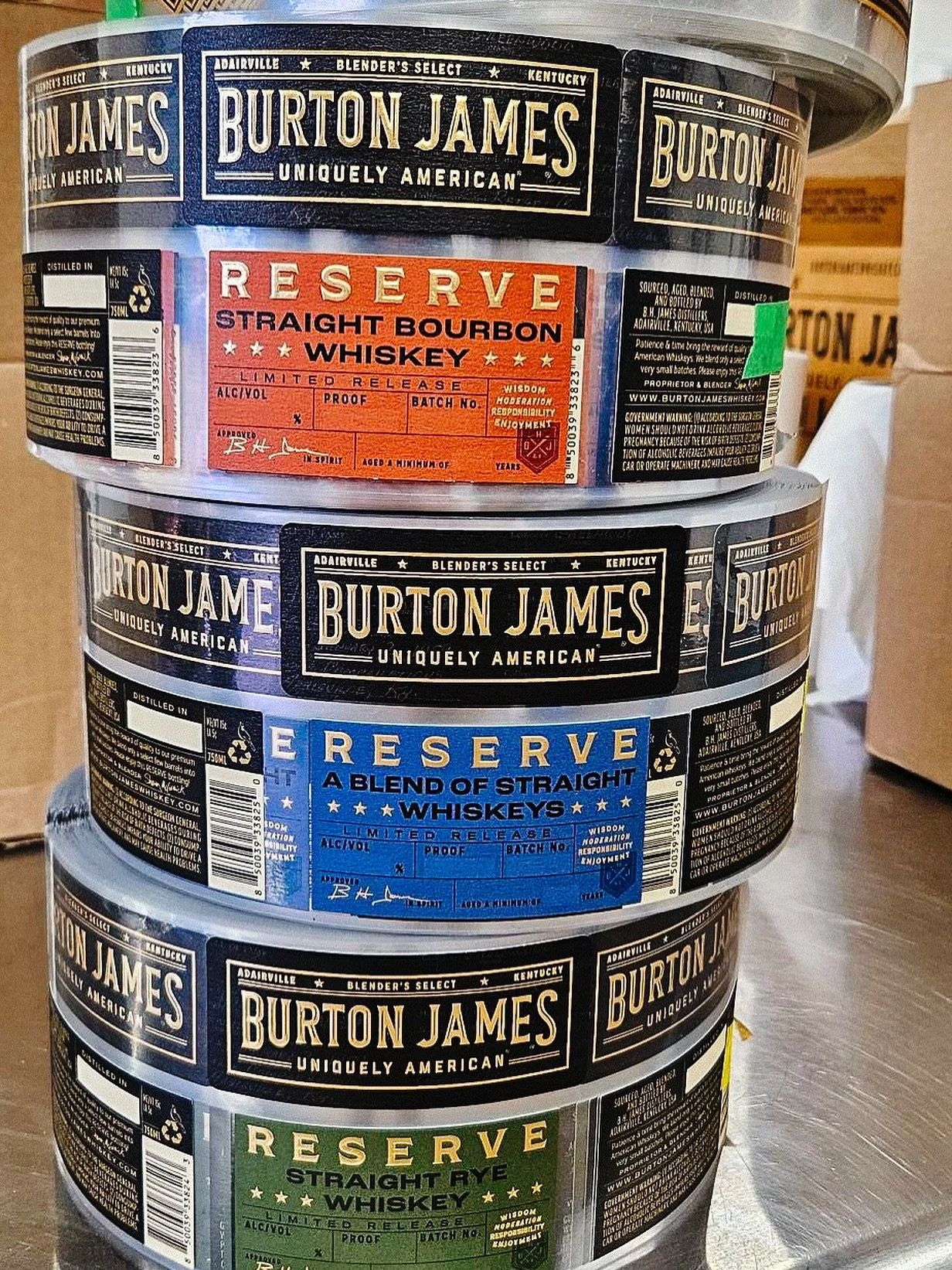 Fresh off the press! Stay tuned for the launch of @bhjamesdistillers Reserve offerings. First up: a 10-year Straight Bourbon, with future ryes and blends to follow.