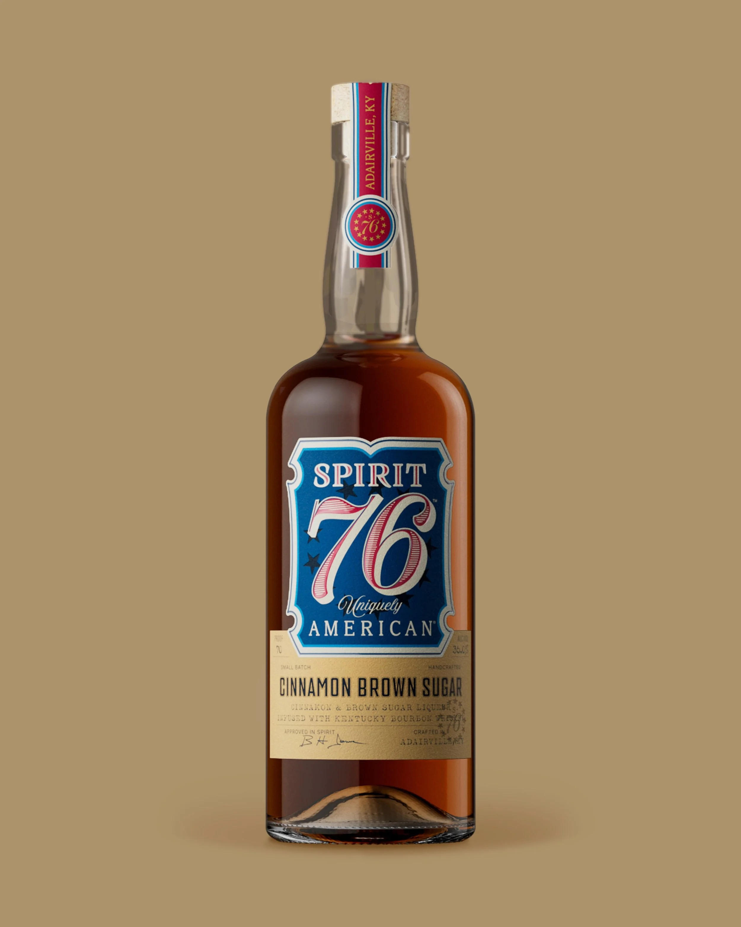 Spirit 76, Cinnamon Brown Sugar.

Made with genuine Kentucky bourbon and real ingredients, Spirit &lsquo;76 is built around bold flavor and American craftsmanship.