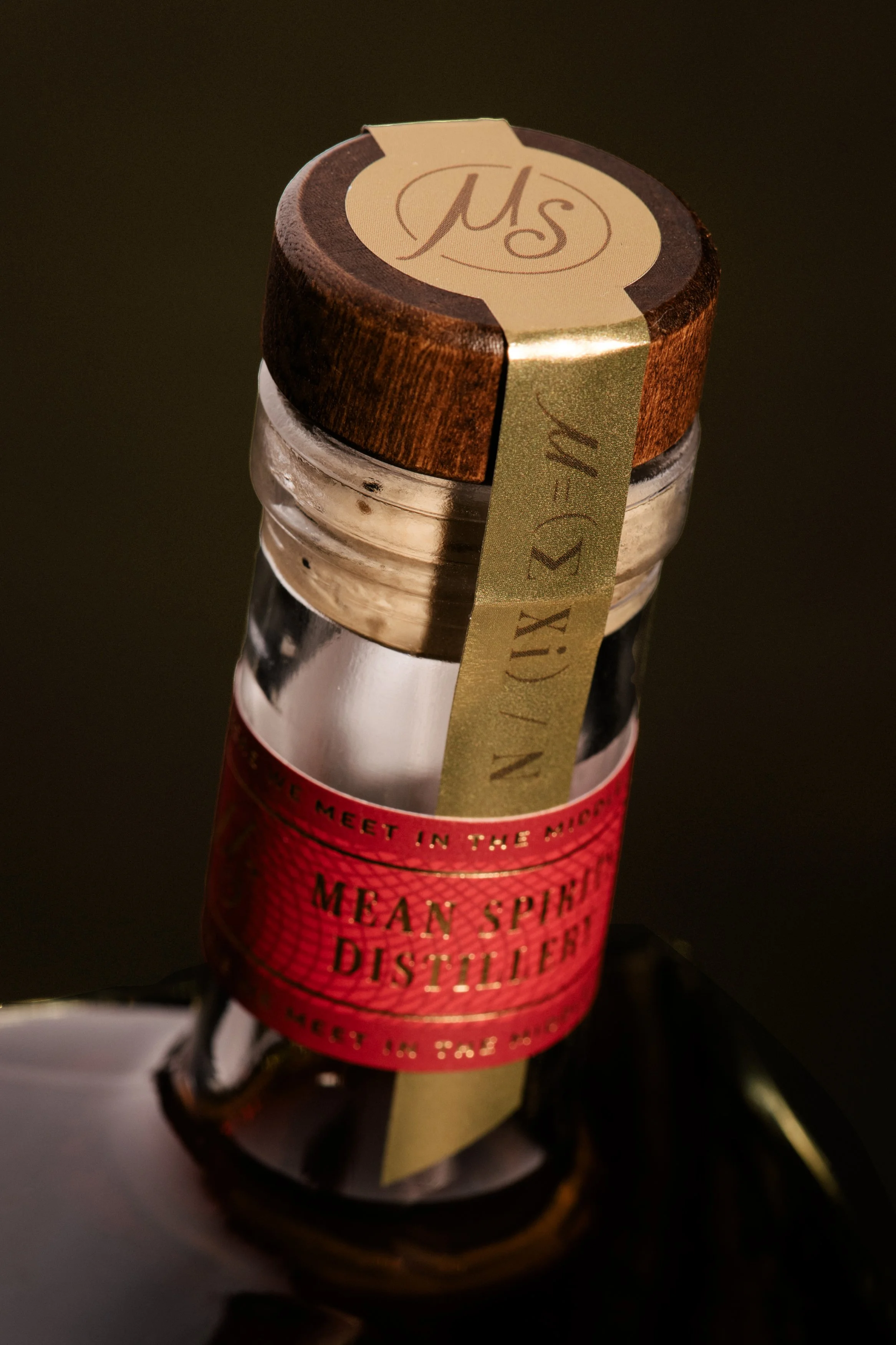 Mean Spirits Distillery Norfolk Virginia Bourbon Whiskey neck label and seal