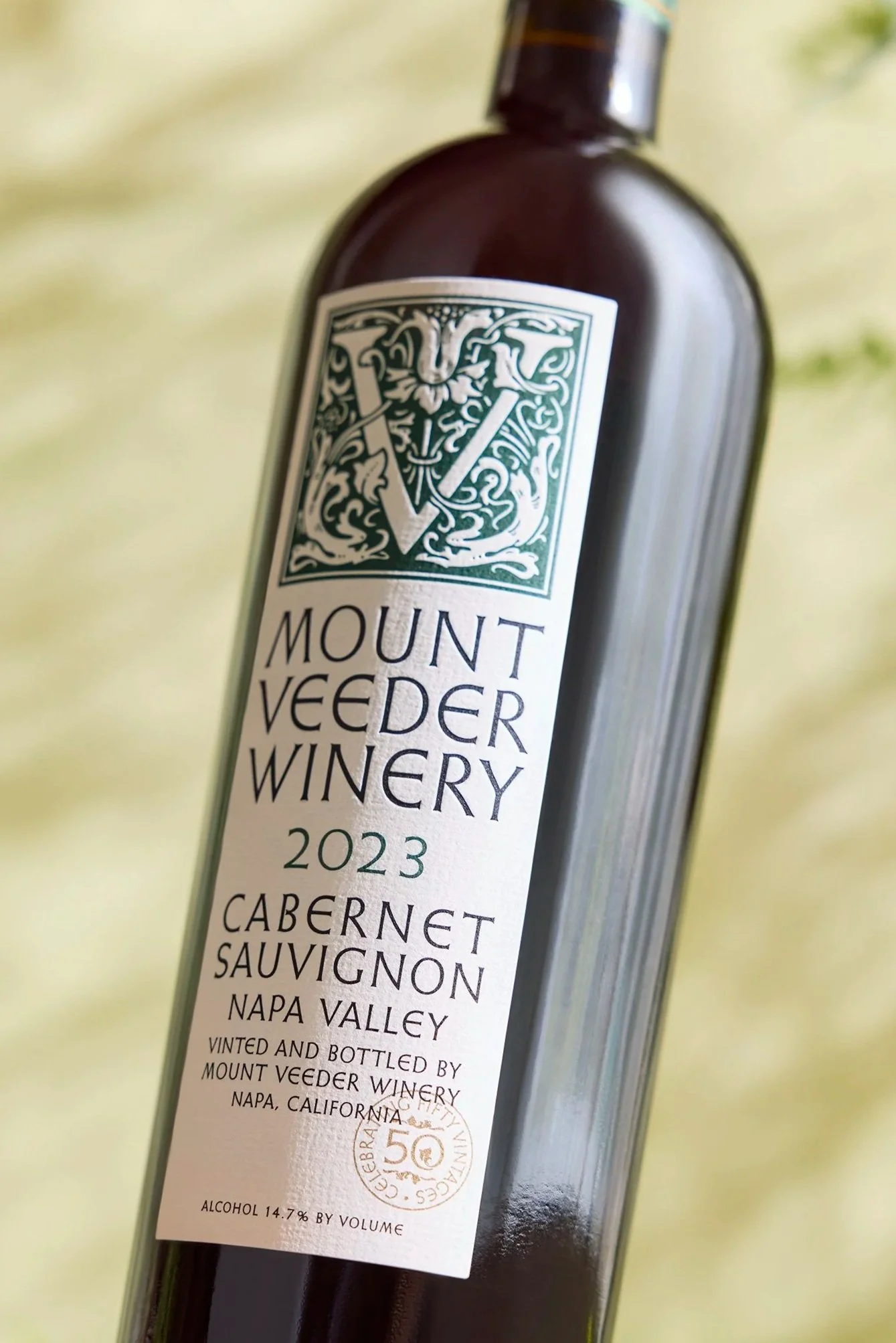 Bottle of Mount Veeder Winery 2023 Cabernet Sauvignon from Napa Valley