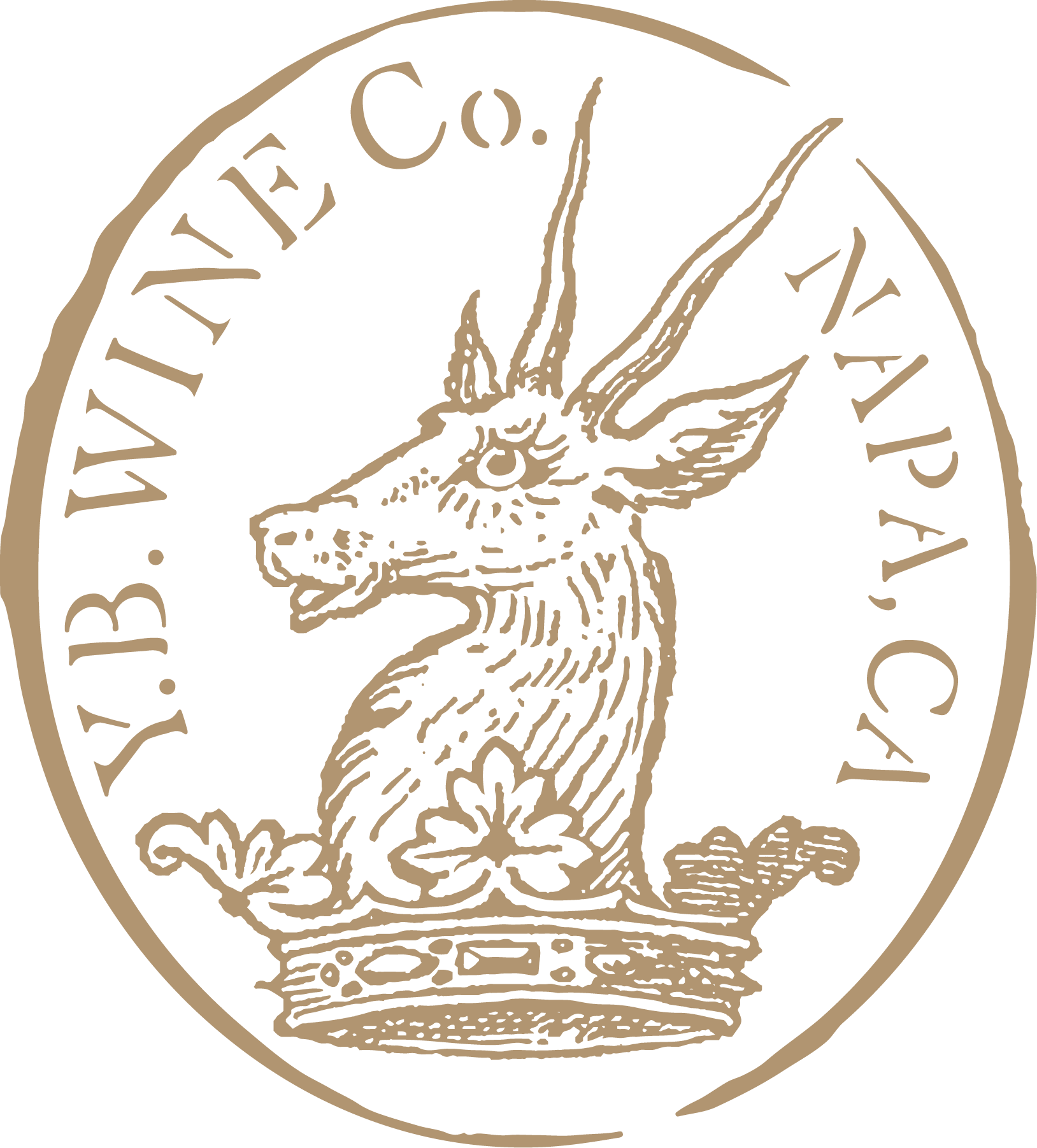 YB Wine Co Mount Veeder Napa Valley seal detail featuring goat