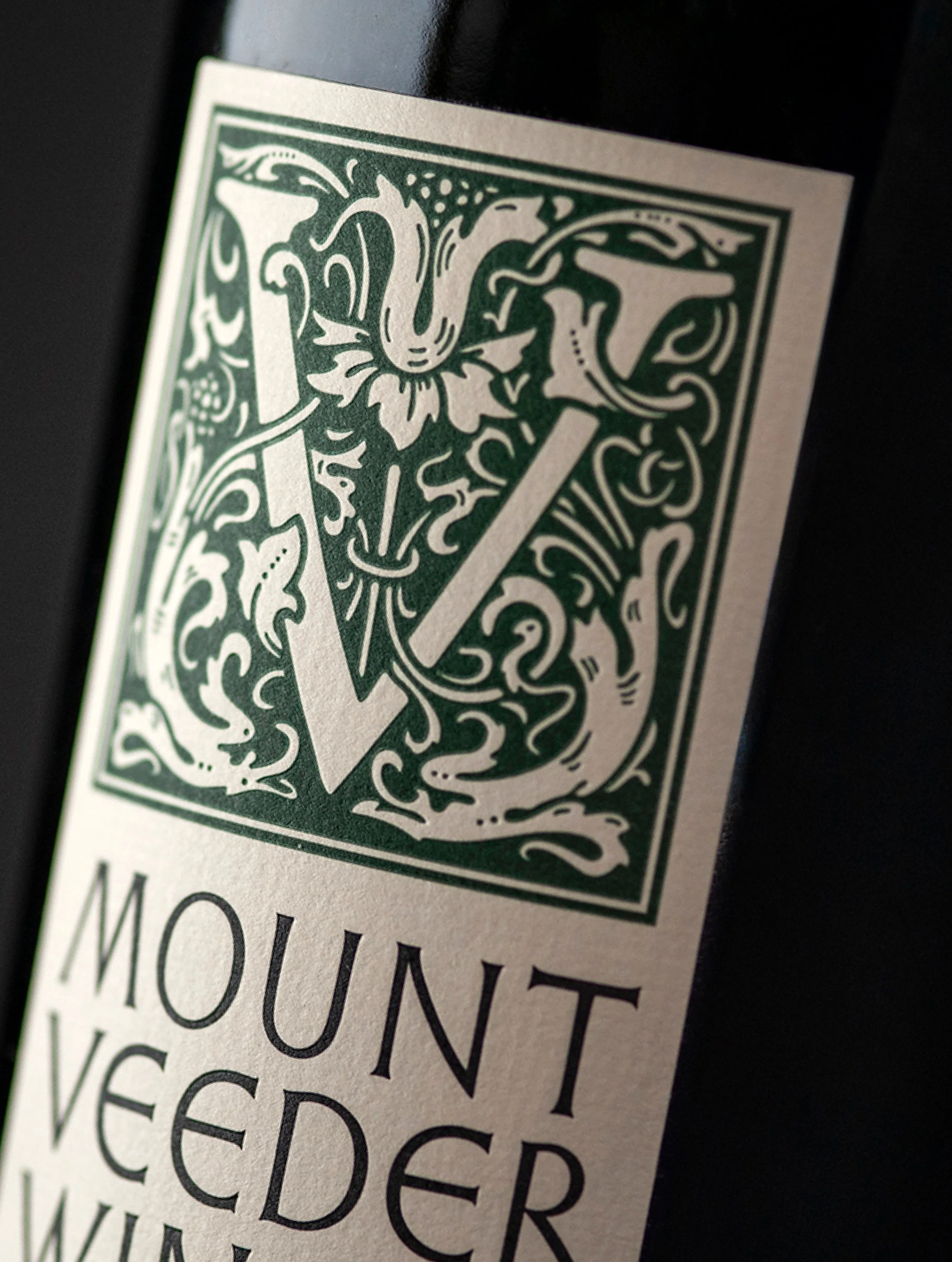 Mount Veeder Winery Napa Valley Cabernet Sauvignon anniversary label details