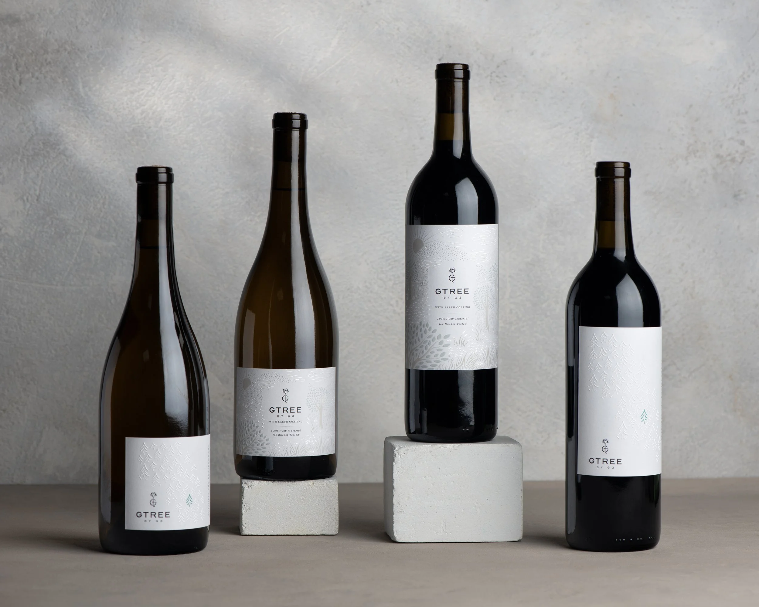 G3 GTREE Enterprises sustainability labels full lineup on bottles