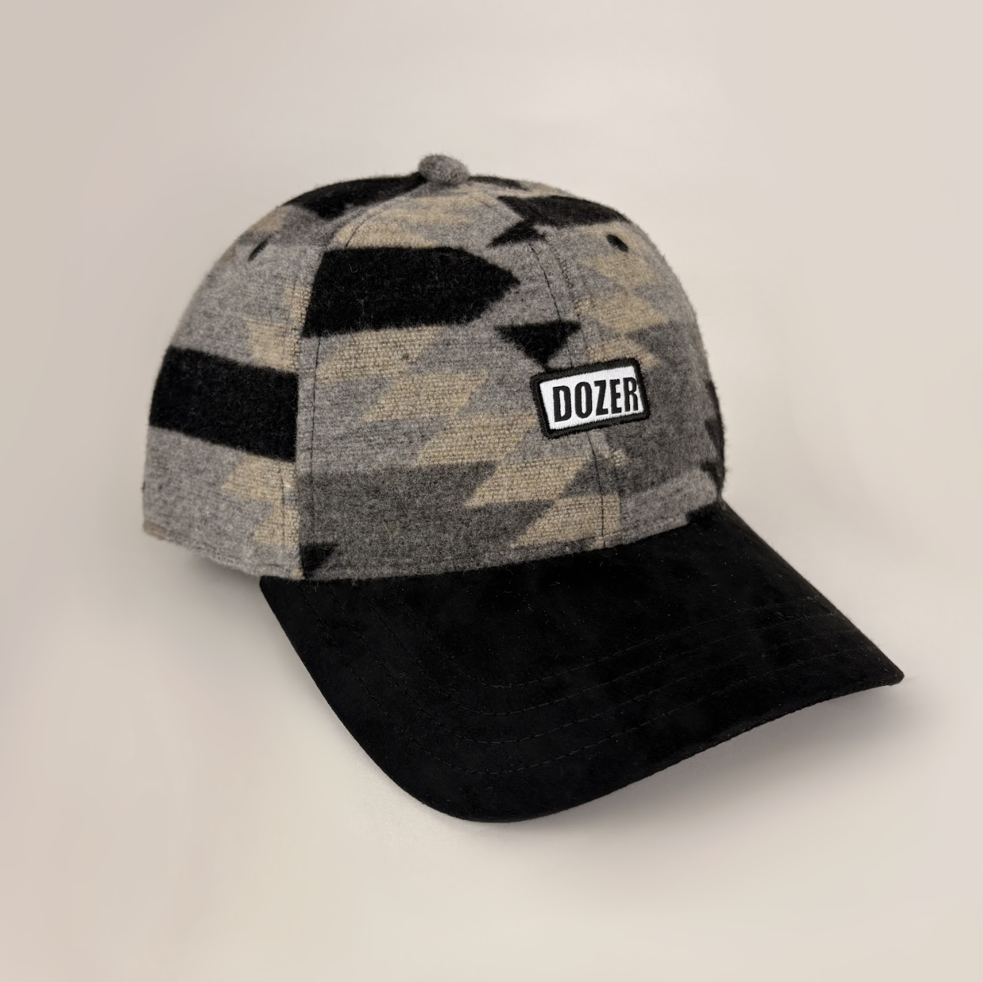Dozer "dad" hat - black felt pattern