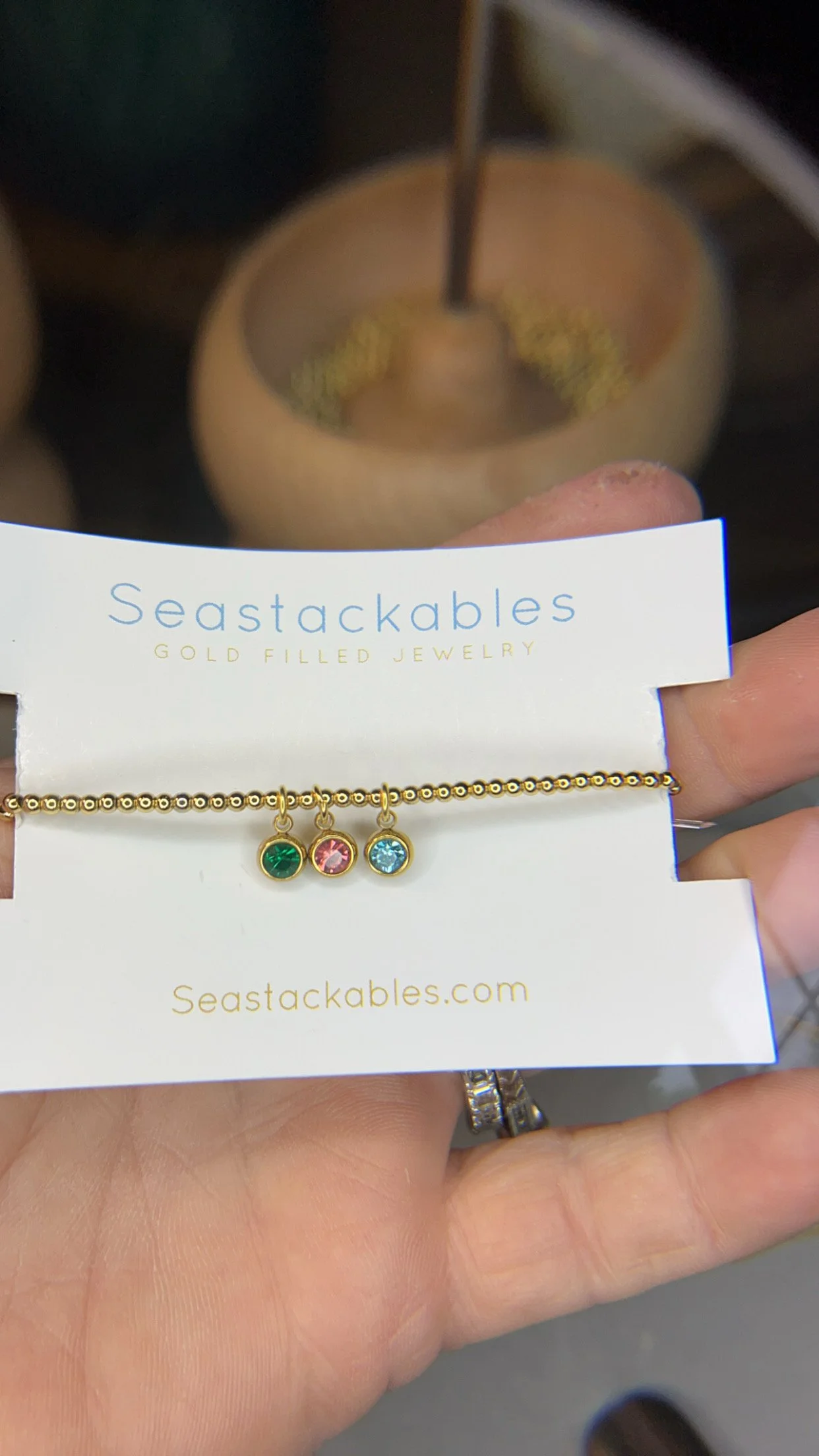 Drop Charm Birthstone Bracelet