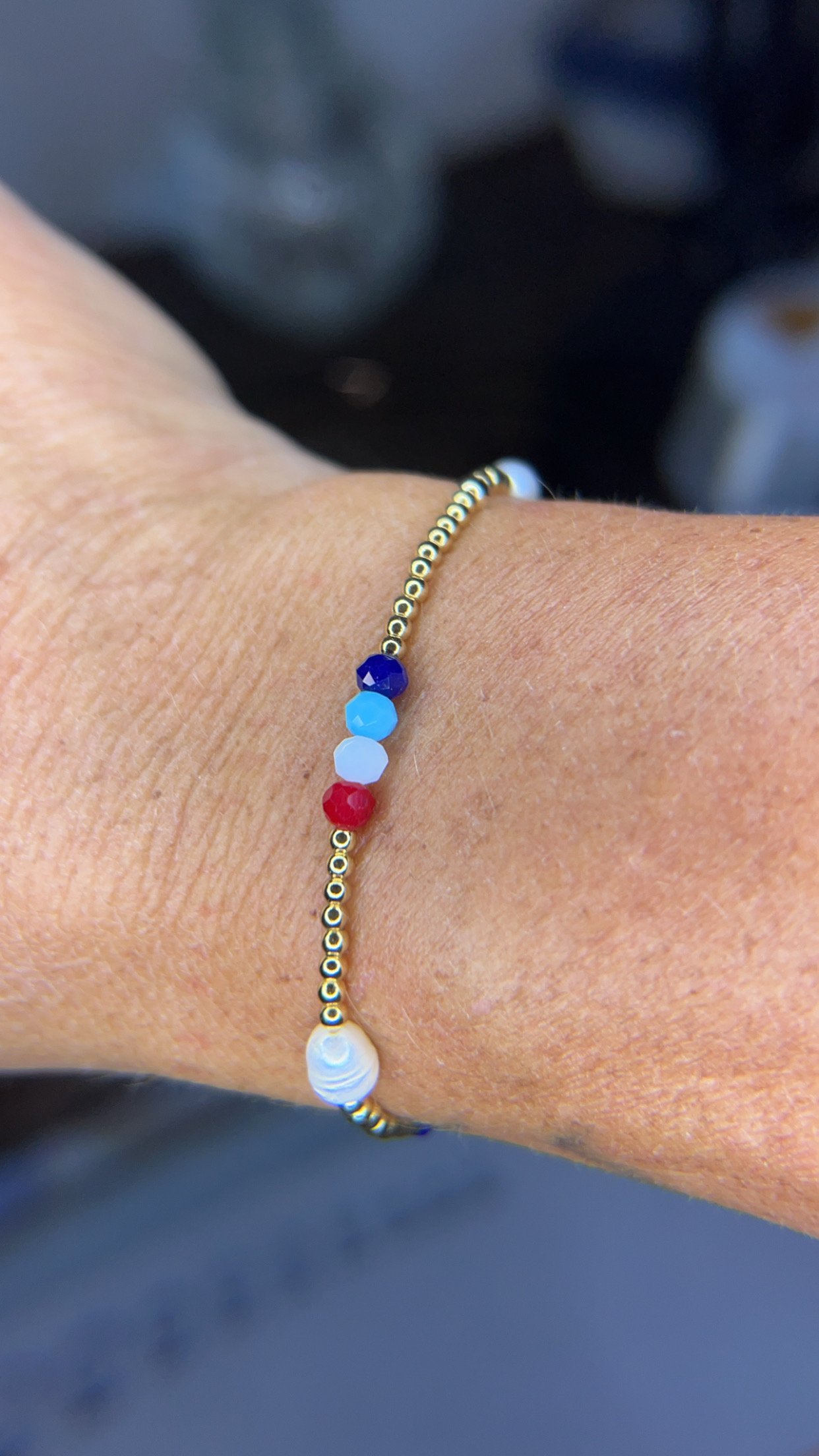 Patriotic Pearl Bracelet