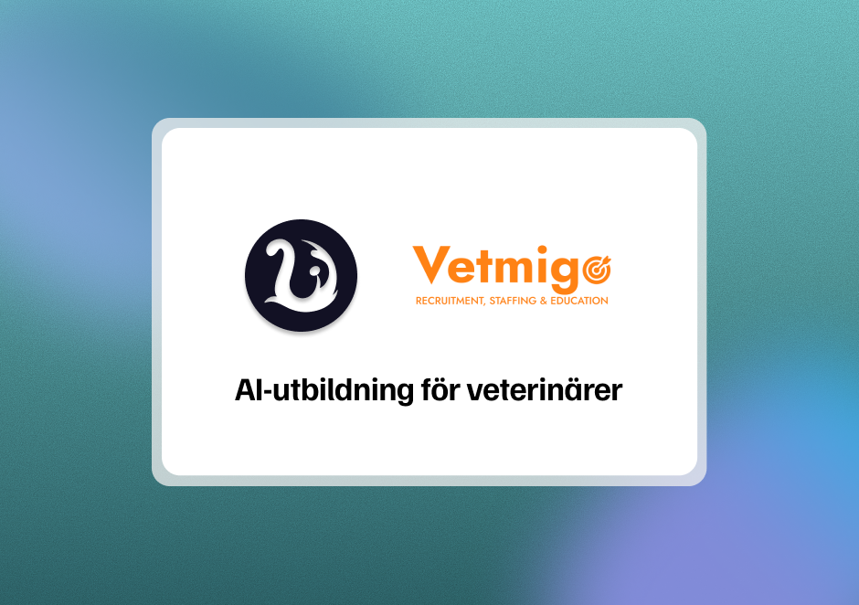 AI-utbildning 26/9 för veterinärer i samarbete med Vetmigo