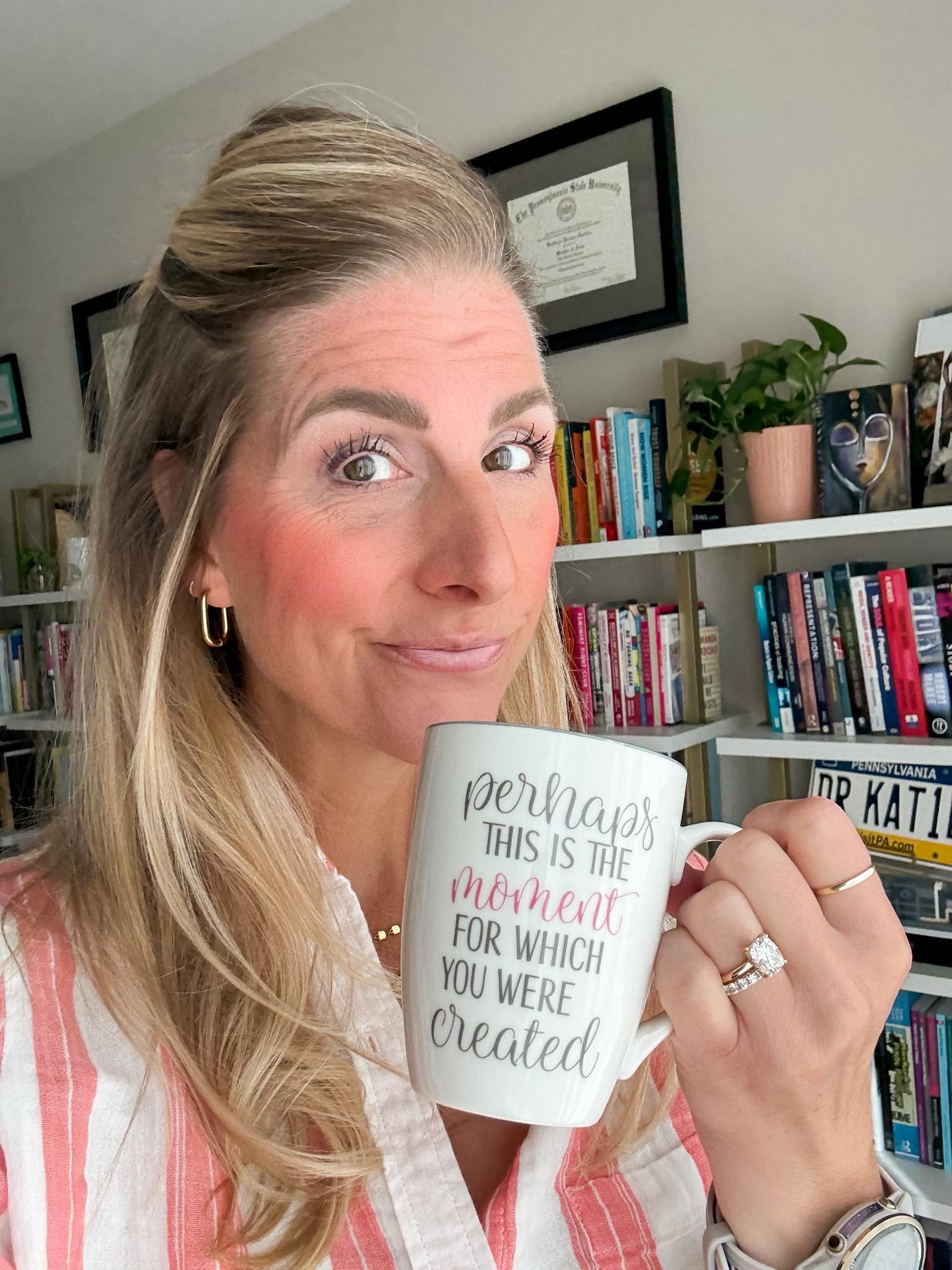 It&rsquo;s time for #MugLifeFriday ☕️🤩

This week&rsquo;s mug says it best: &ldquo;Perhaps this is the moment for which you were created.&rdquo;

I&rsquo;ve been deep in the work of exploring fear&mdash;how it either chains us to comfort or catapult