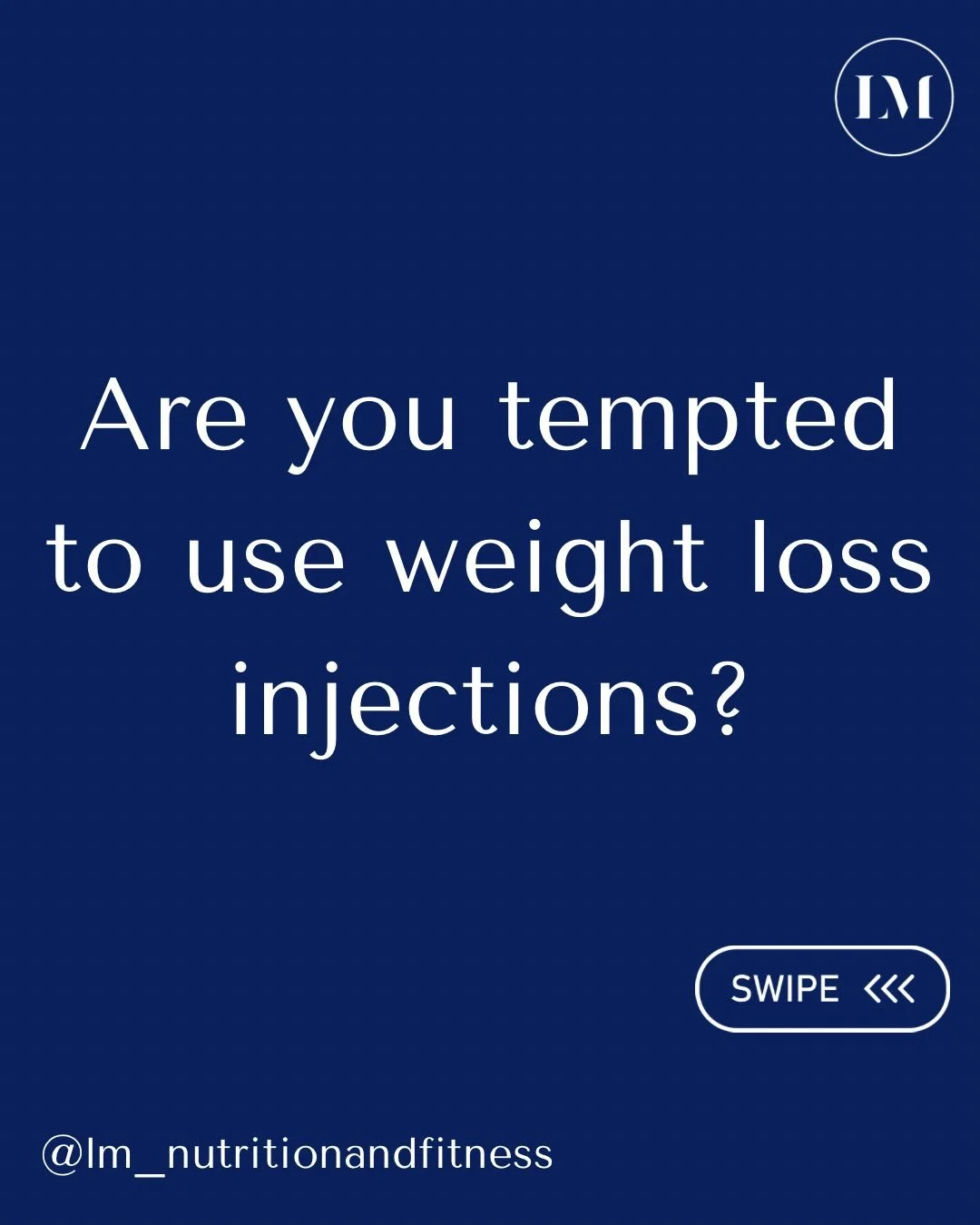 Tempted by weight loss injections?
I totally get it.
You&rsquo;ve tried every diet under the sun and you can&rsquo;t seem to get anywhere- or if you do, you land back where you started after all your hard work. 
But it can be different.
I want to sho