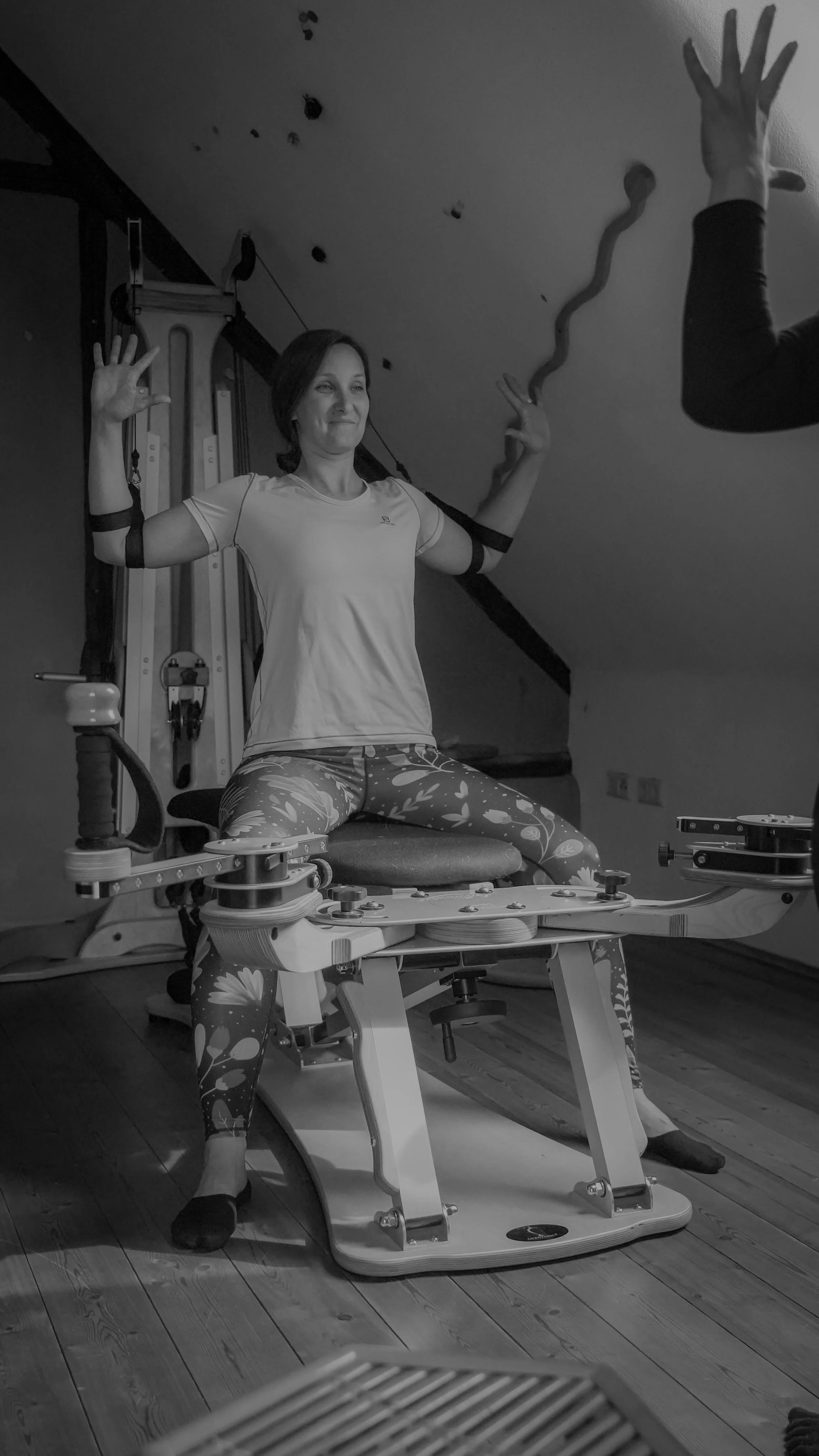 Woman performing Gyrotonic training