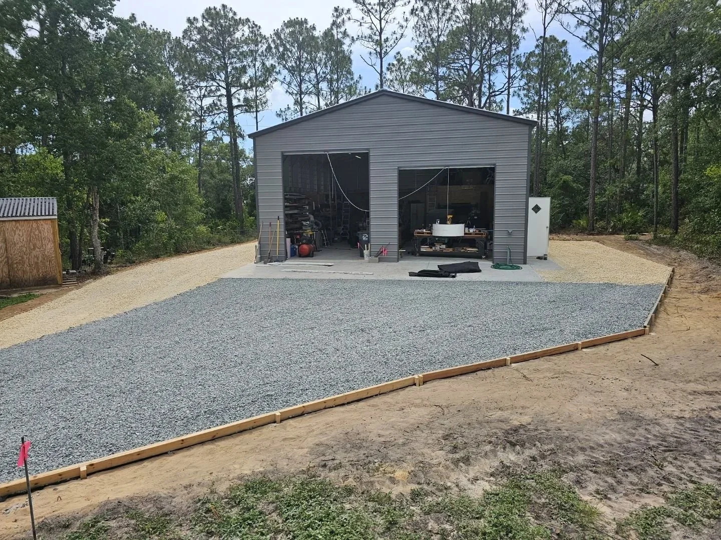 granite limestone driveway