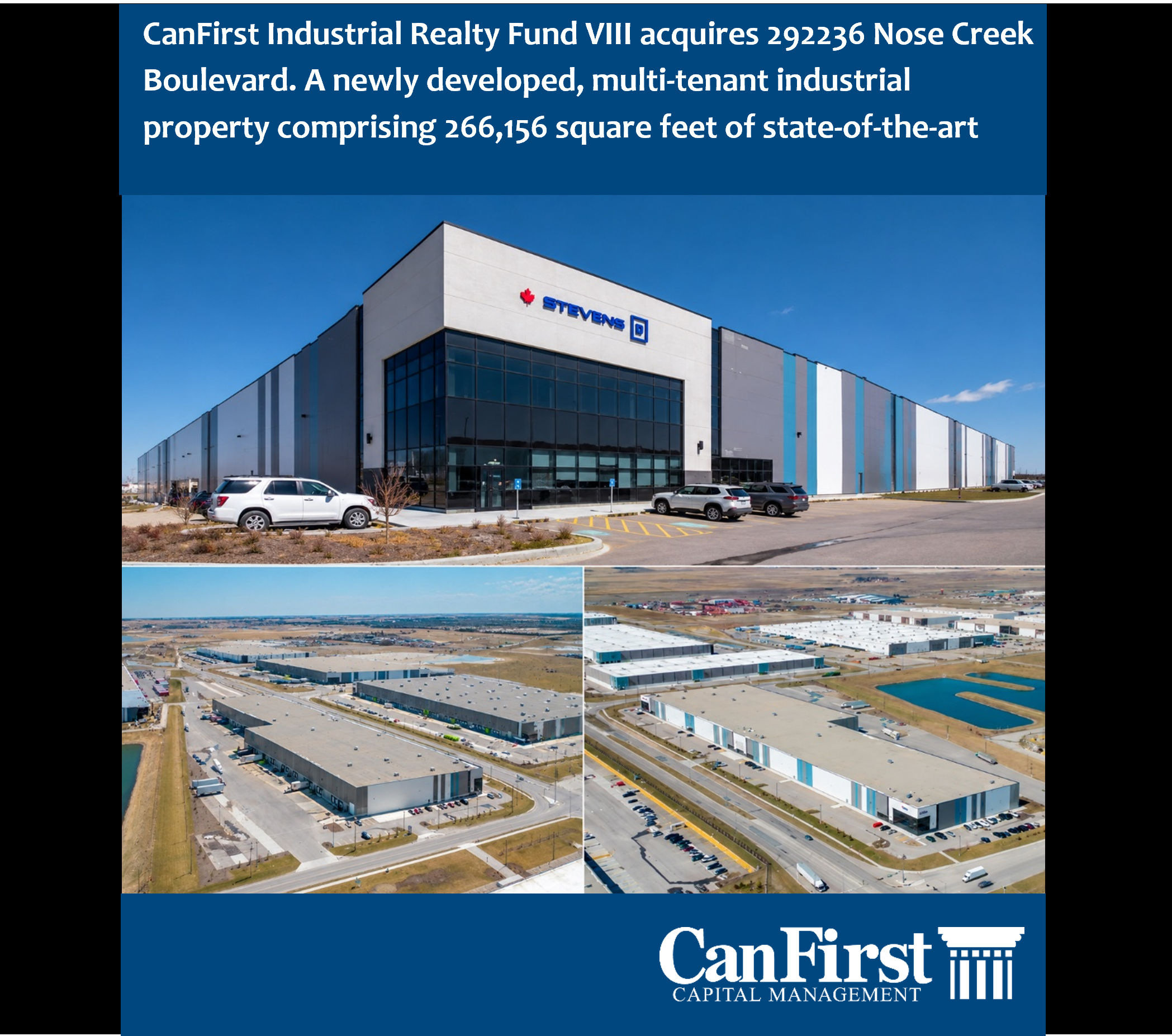 CanFirst Capital Management completes the acquisition of 292236 Nose Creek Boulevard.
