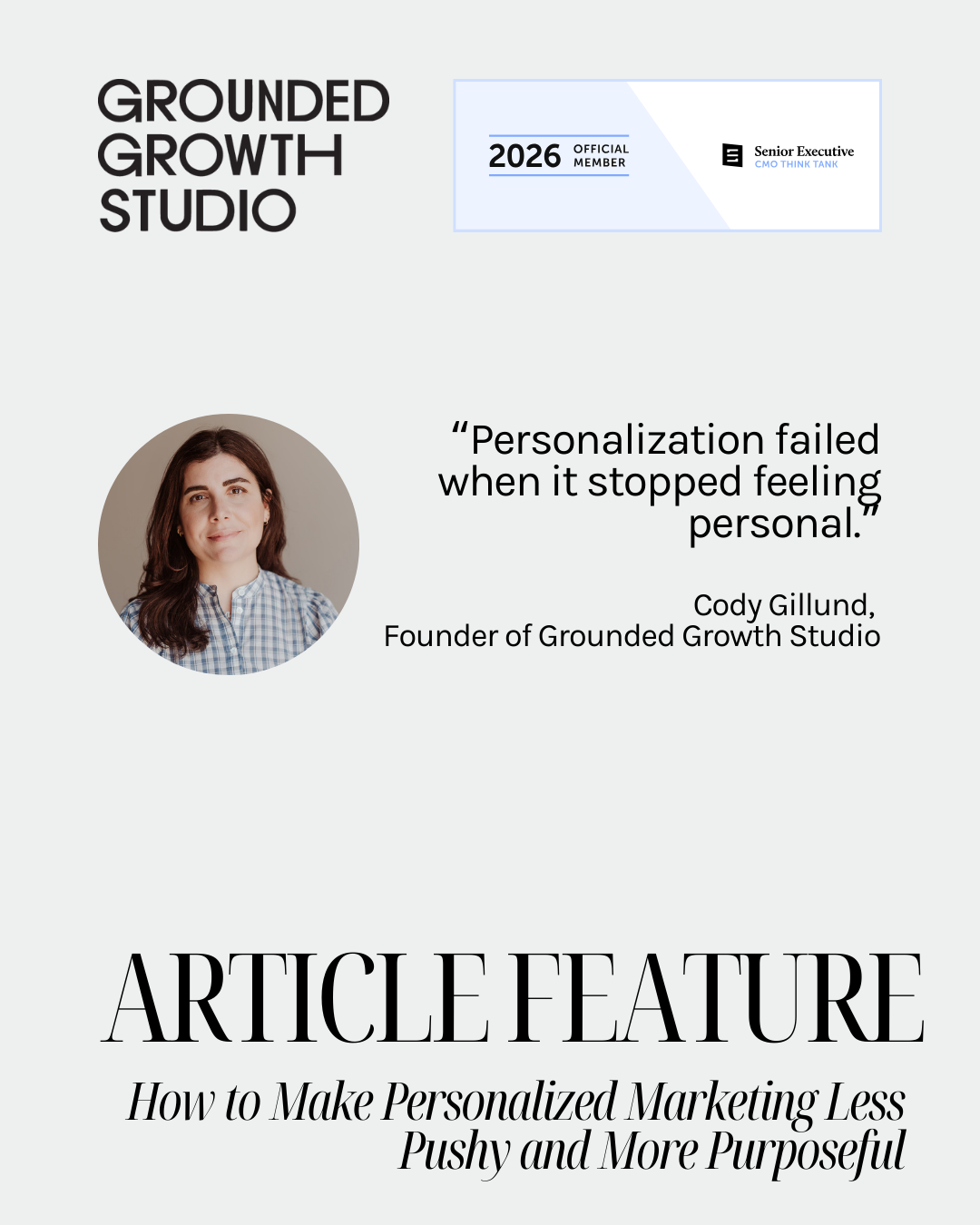 Senior Executive: How to Make Personalized Marketing Less Pushy and More Purposeful