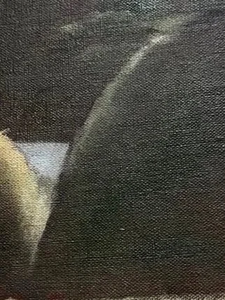 Geometric drawing of an outline square with sections divided by vertical, horizontal, and diagonal lines.