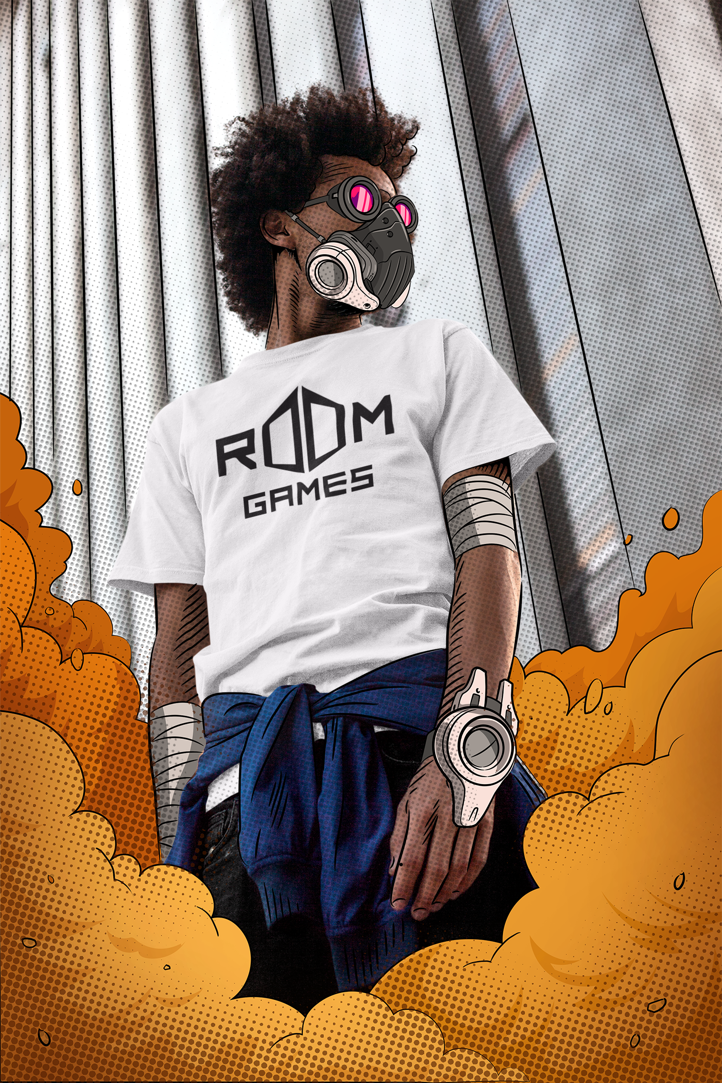 illustrated-mockup-of-a-man-wearing-a-tee-and-a-gas-mask-m28941.png