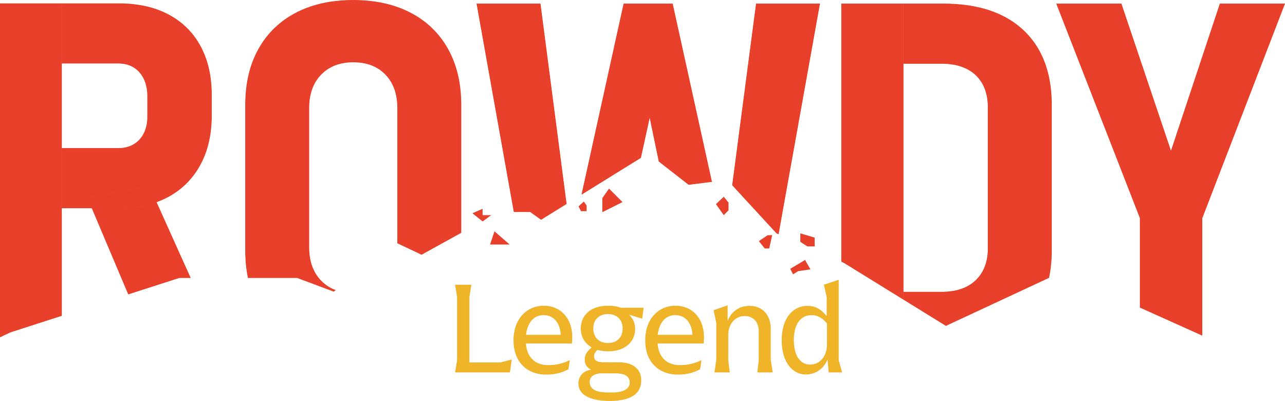 Logo of Roblox Legend featuring large red blocky letters spelling 'ROBUX' with the word 'Legend' underneath in yellow.