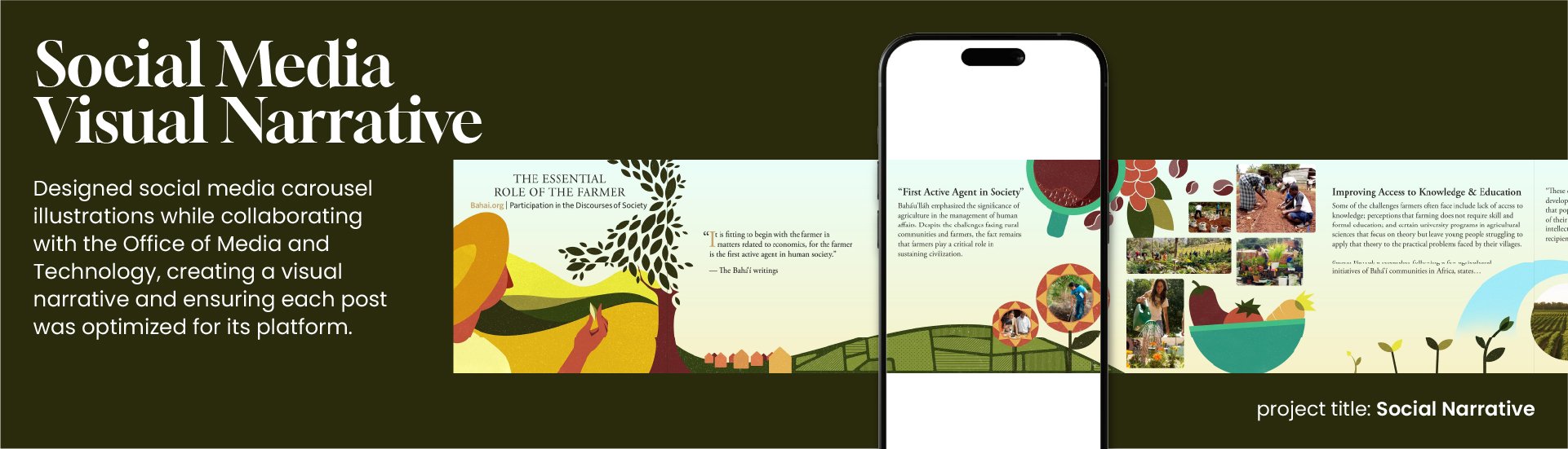 Social Media Visual Narrative - Designed social media carousel illustrations while collaborating with the Office of Media and Technology, creating a visual narrative and ensuring each post was optimized for its platform.