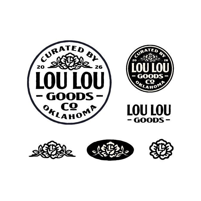 LouLou Goods Company - Tulsa based vintage vendor requesting a gender neutral, vintage looking logo inspired by maker's marks.