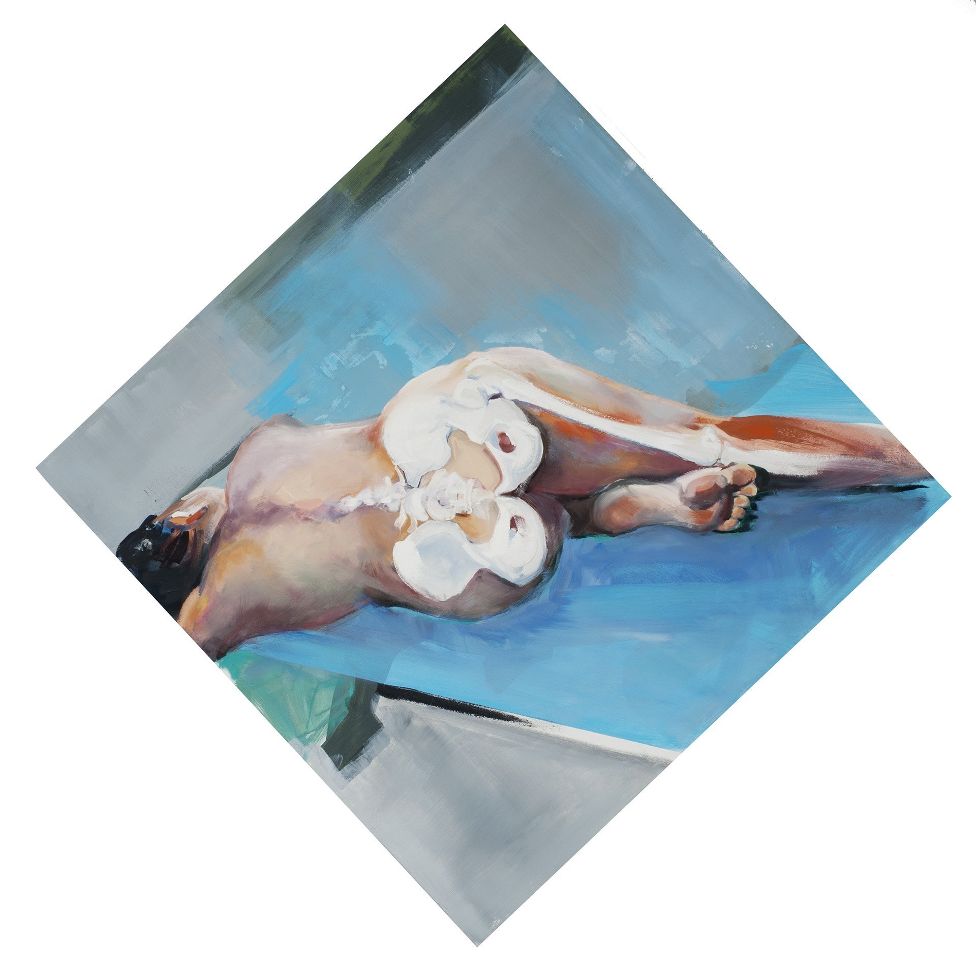Inner Fabric II, acrylic and oil on canvas, 40 x 40 in