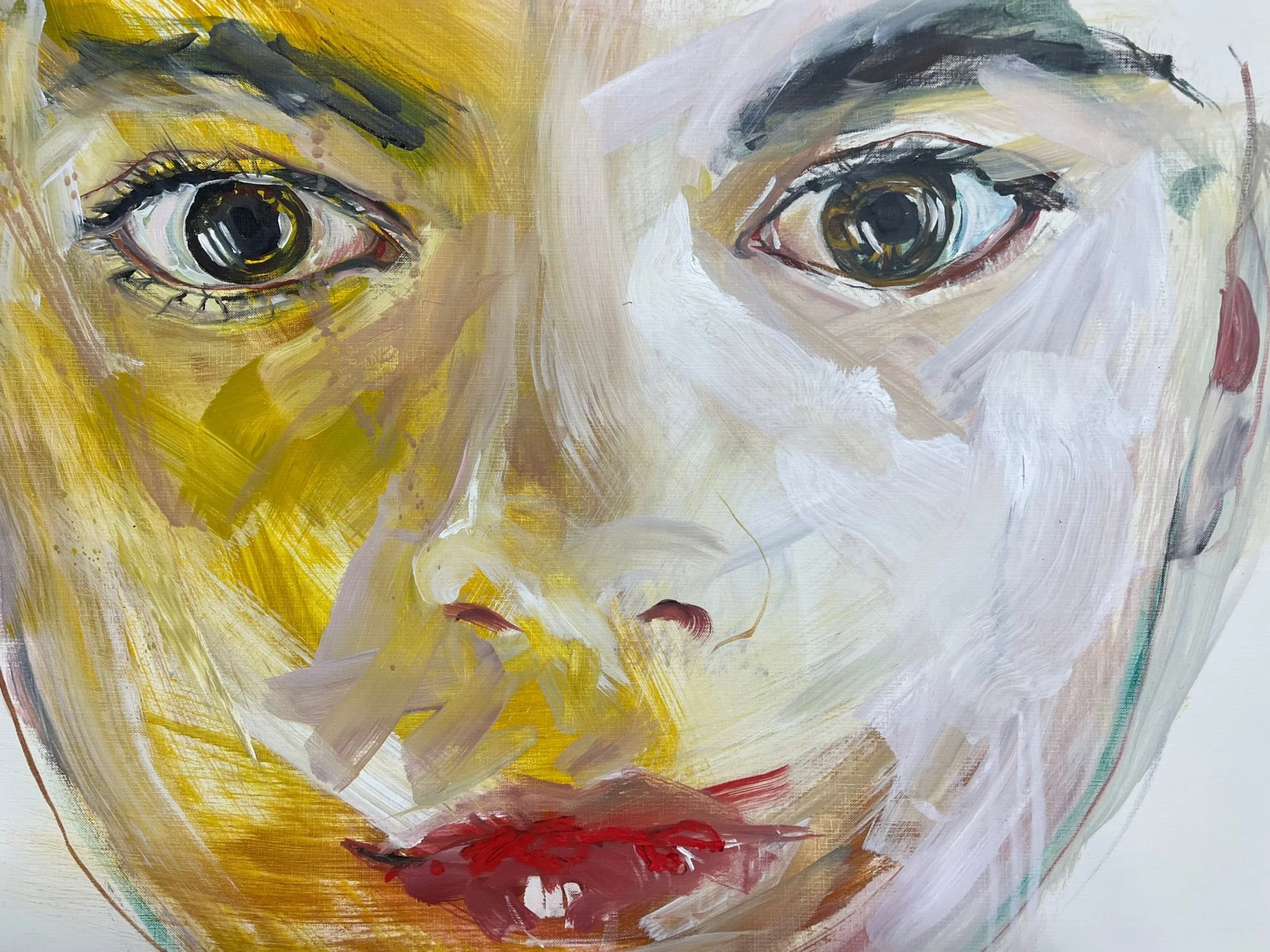 Our Little Secret  
Oil on Canson 140 lb Oil Paper 
23 x 29 inches framed 
2022