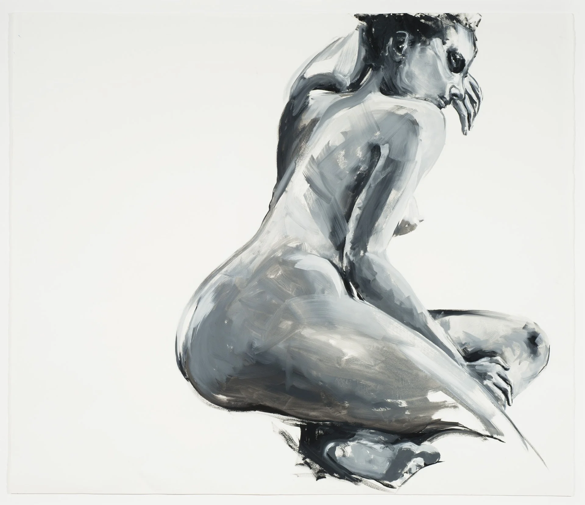 Grisailles  
Charcoal and Oil on Arches 550 lb Oil Paper 
56 x 49 inches 
2022