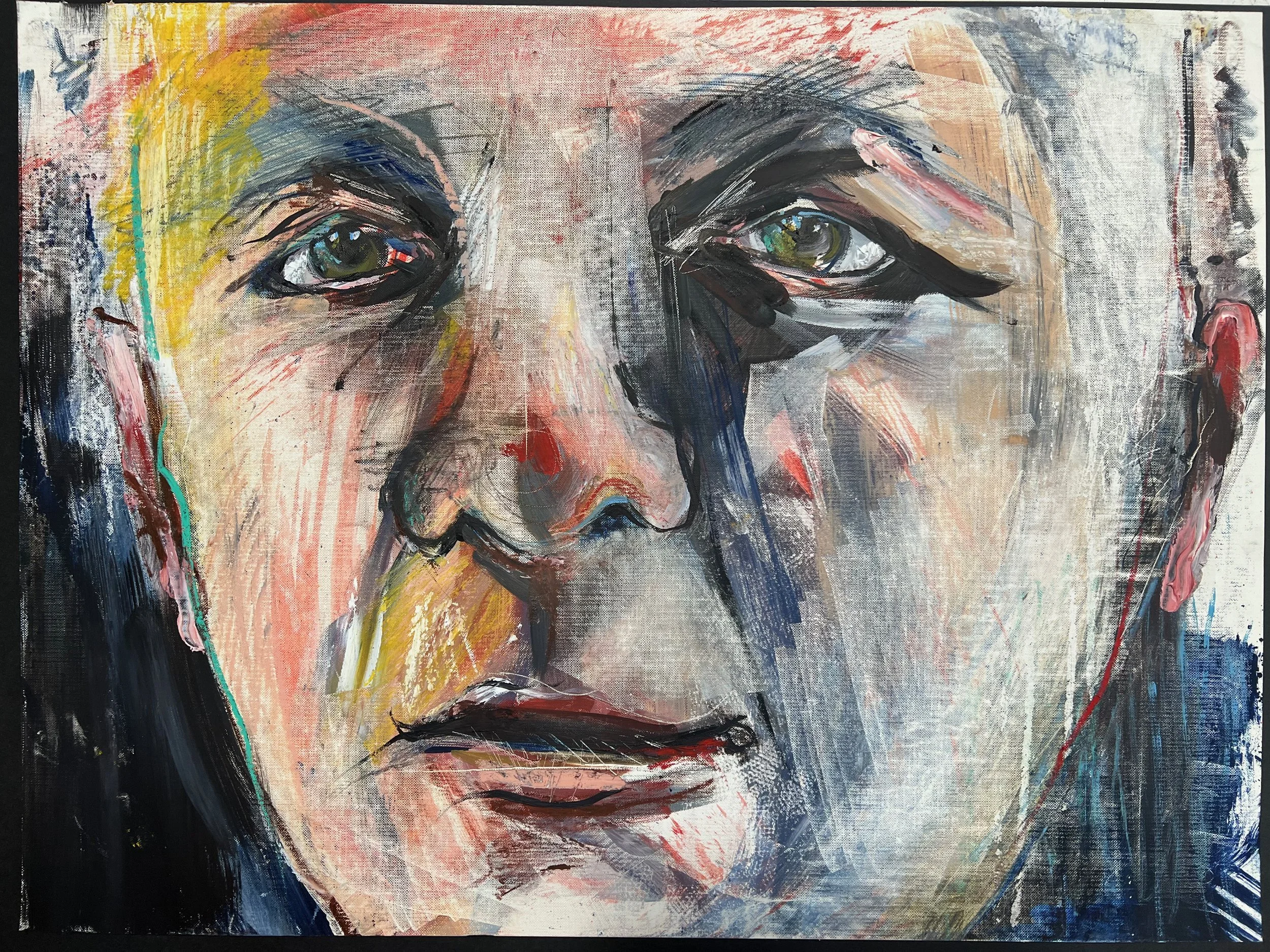 Thanks For Asking  
SOLD 
Oil on Canson 140 lb Oil Paper 
33 x 29 inches 
2022