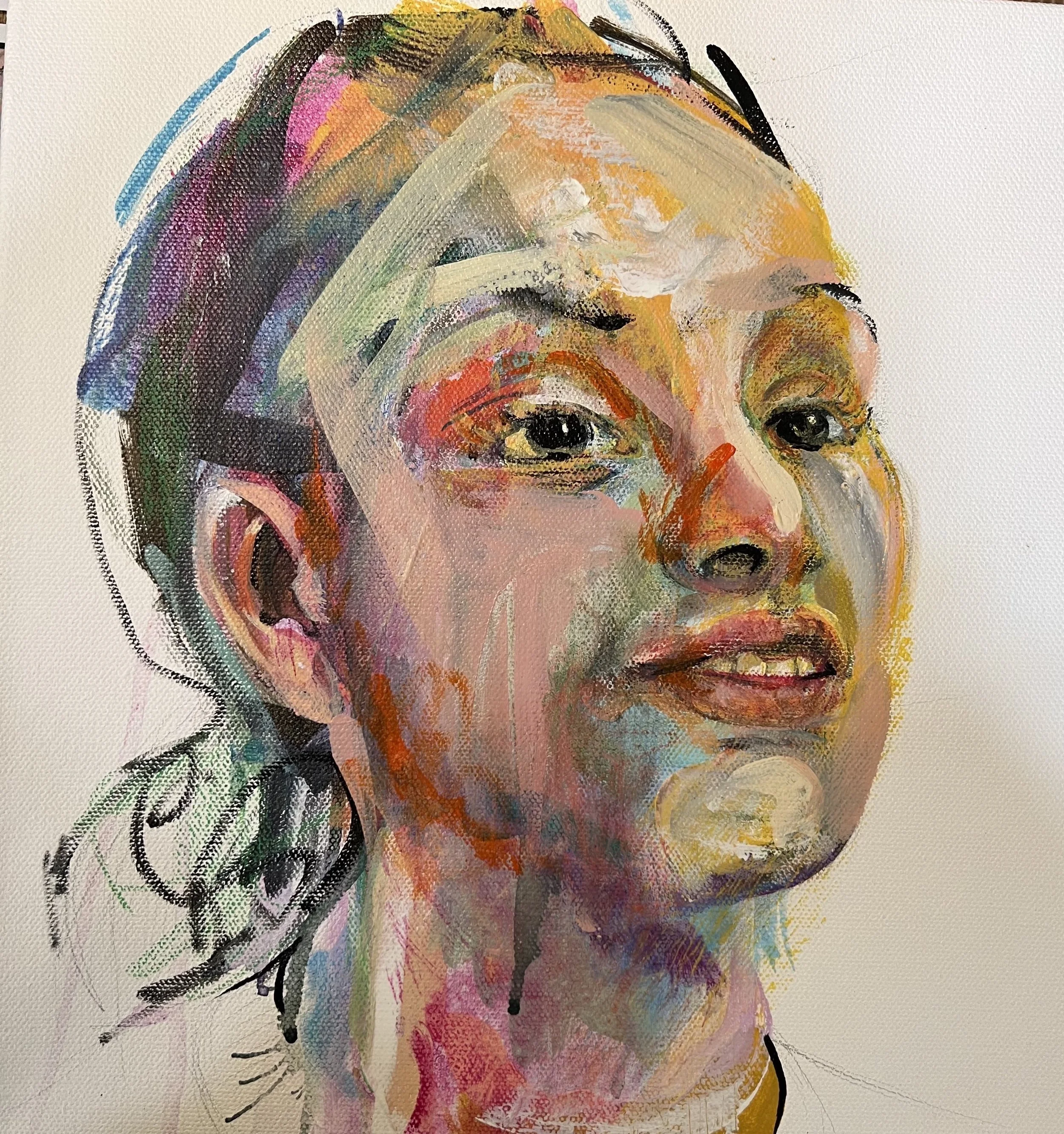 Squared Series Study  
Acrylic on Canvas 
12 x 12 inches 
2023